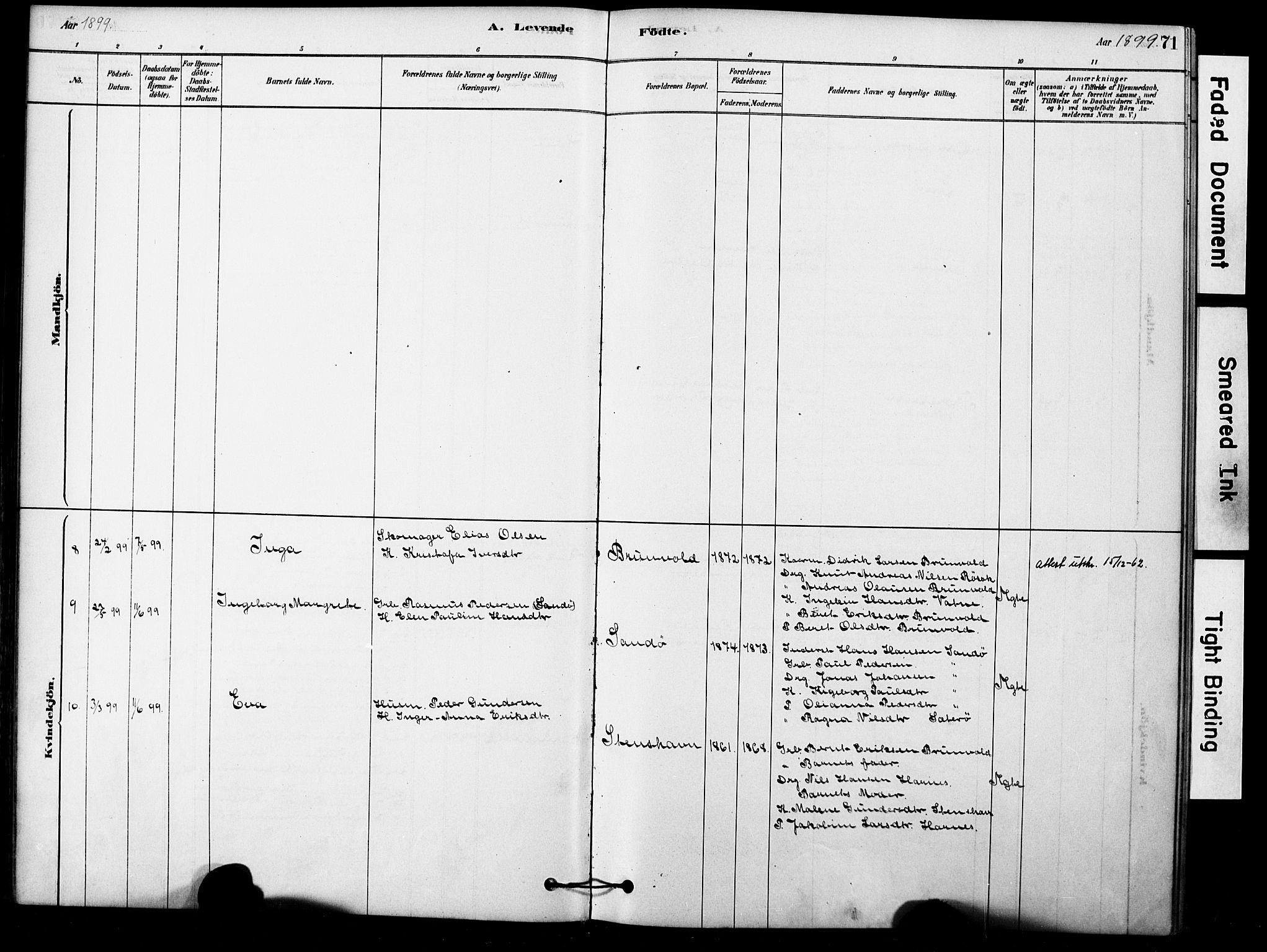 Ministerialprotokoller, klokkerbøker og fødselsregistre - Møre og Romsdal, AV/SAT-A-1454/561/L0729: Parish register (official) no. 561A03, 1878-1900, p. 71