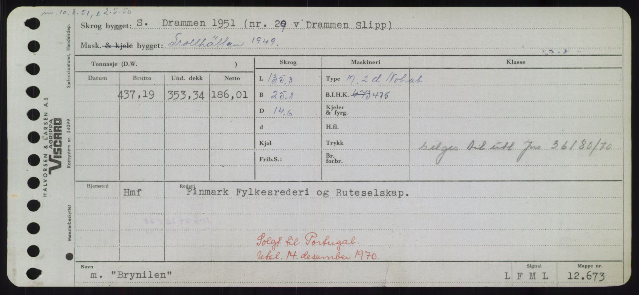 Sjøfartsdirektoratet med forløpere, Skipsmålingen, RA/S-1627/H/Hd/L0005: Fartøy, Br-Byg, p. 457