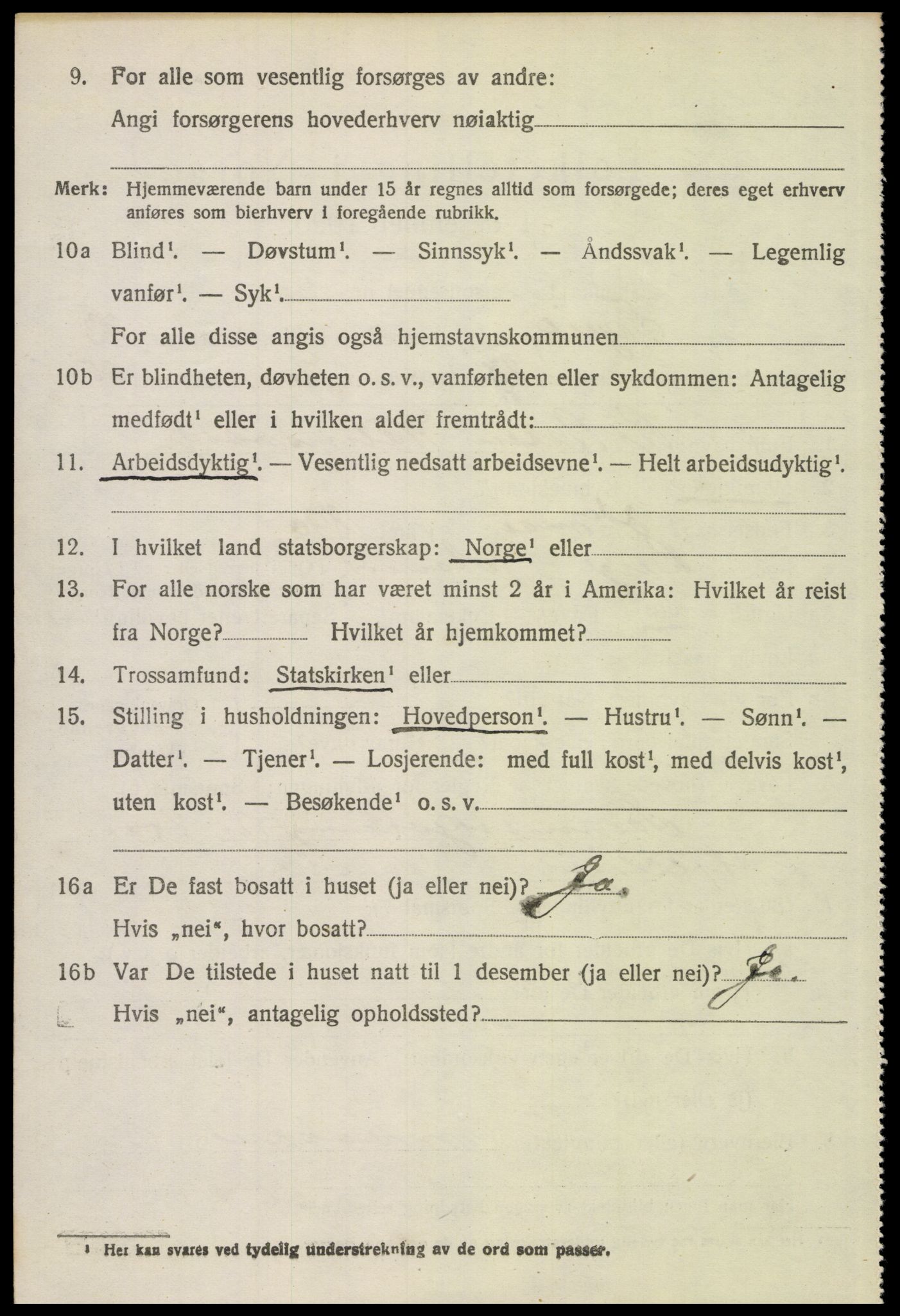 SAH, 1920 census for Trysil, 1920, p. 15180