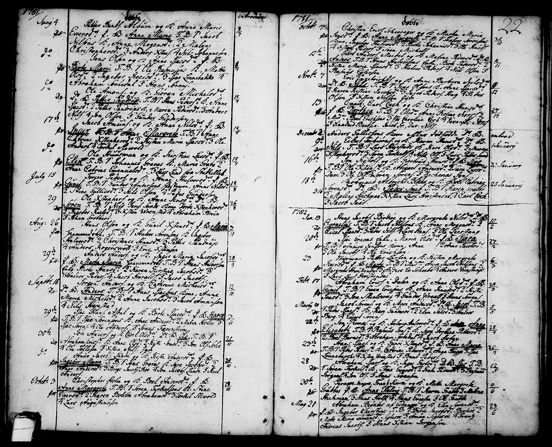 Brevik kirkebøker, SAKO/A-255/F/Fa/L0003: Parish register (official) no. 3, 1764-1814, p. 22