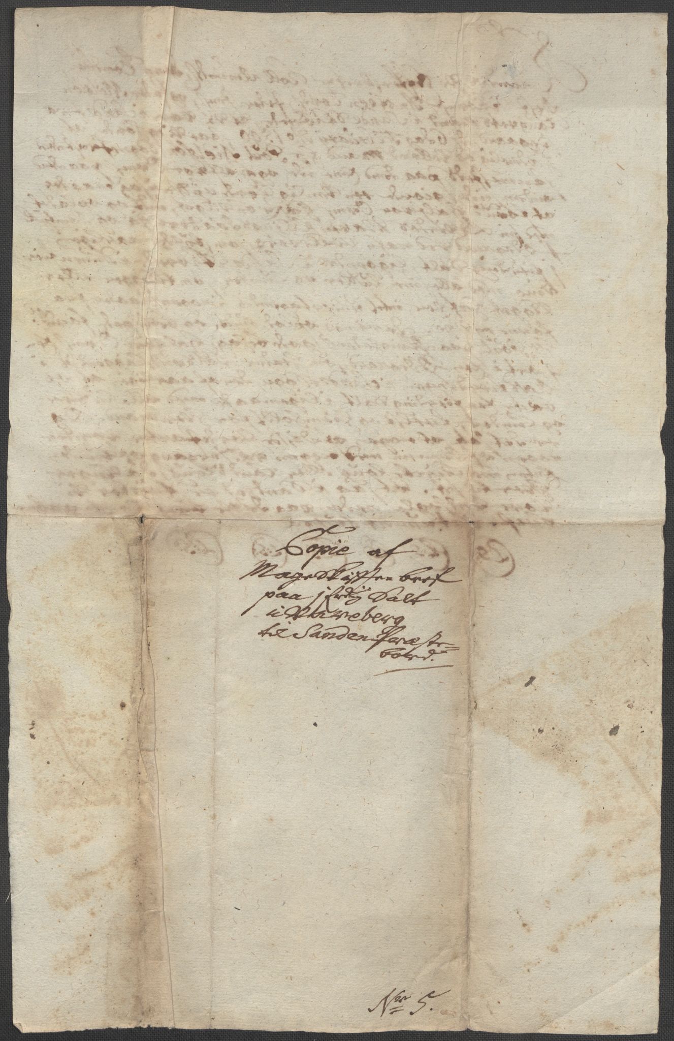 Riksarkivets diplomsamling, RA/EA-5965/F15/L0021: Prestearkiv - Vestfold, 1573-1858, p. 28