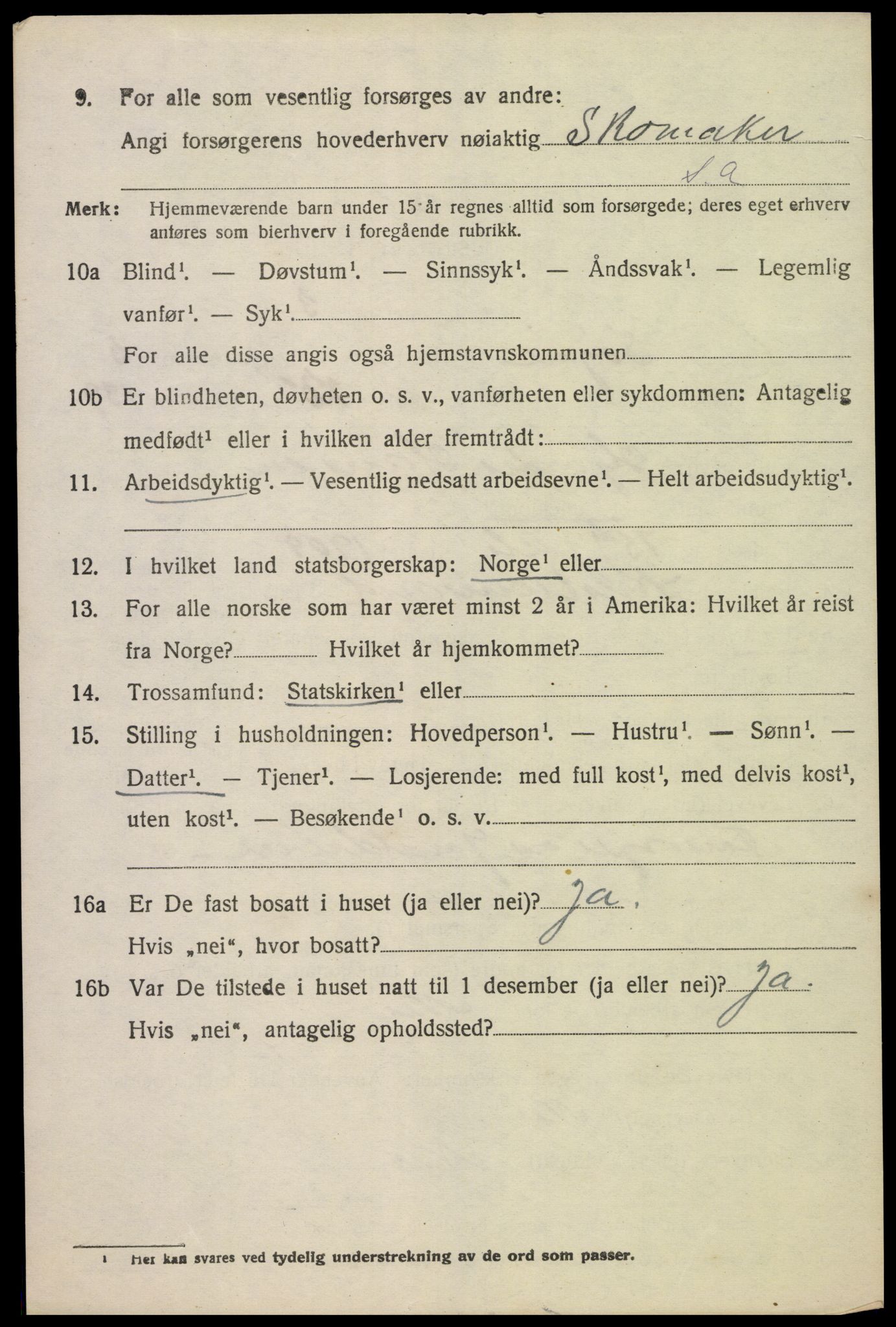 SAK, 1920 census for Søgne, 1920, p. 2772