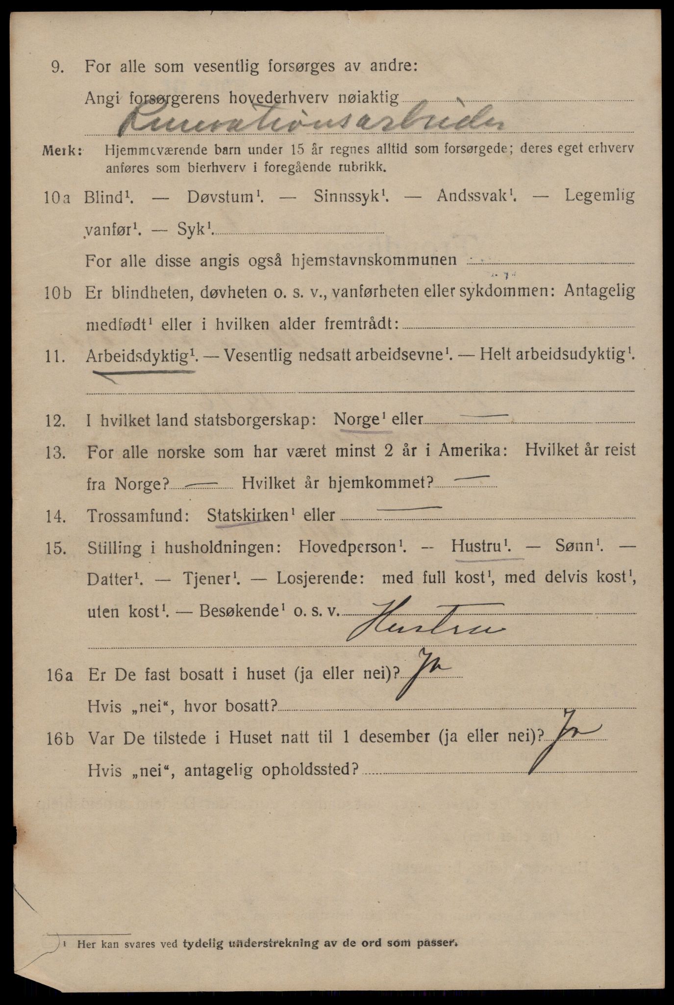 SAT, 1920 census for Trondheim, 1920, p. 77191