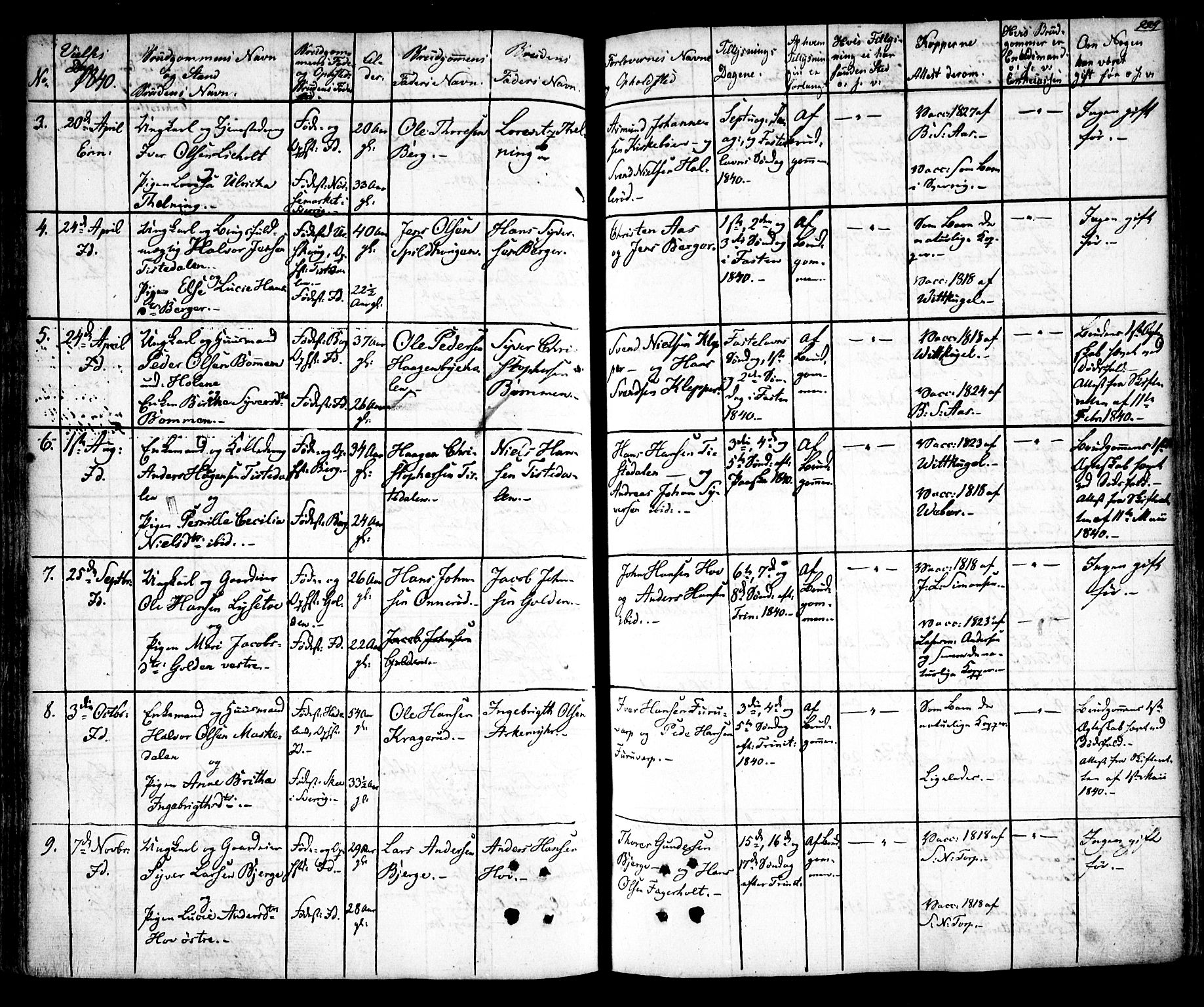 Idd prestekontor Kirkebøker, SAO/A-10911/F/Fc/L0003: Parish register (official) no. III 3, 1832-1847, p. 229