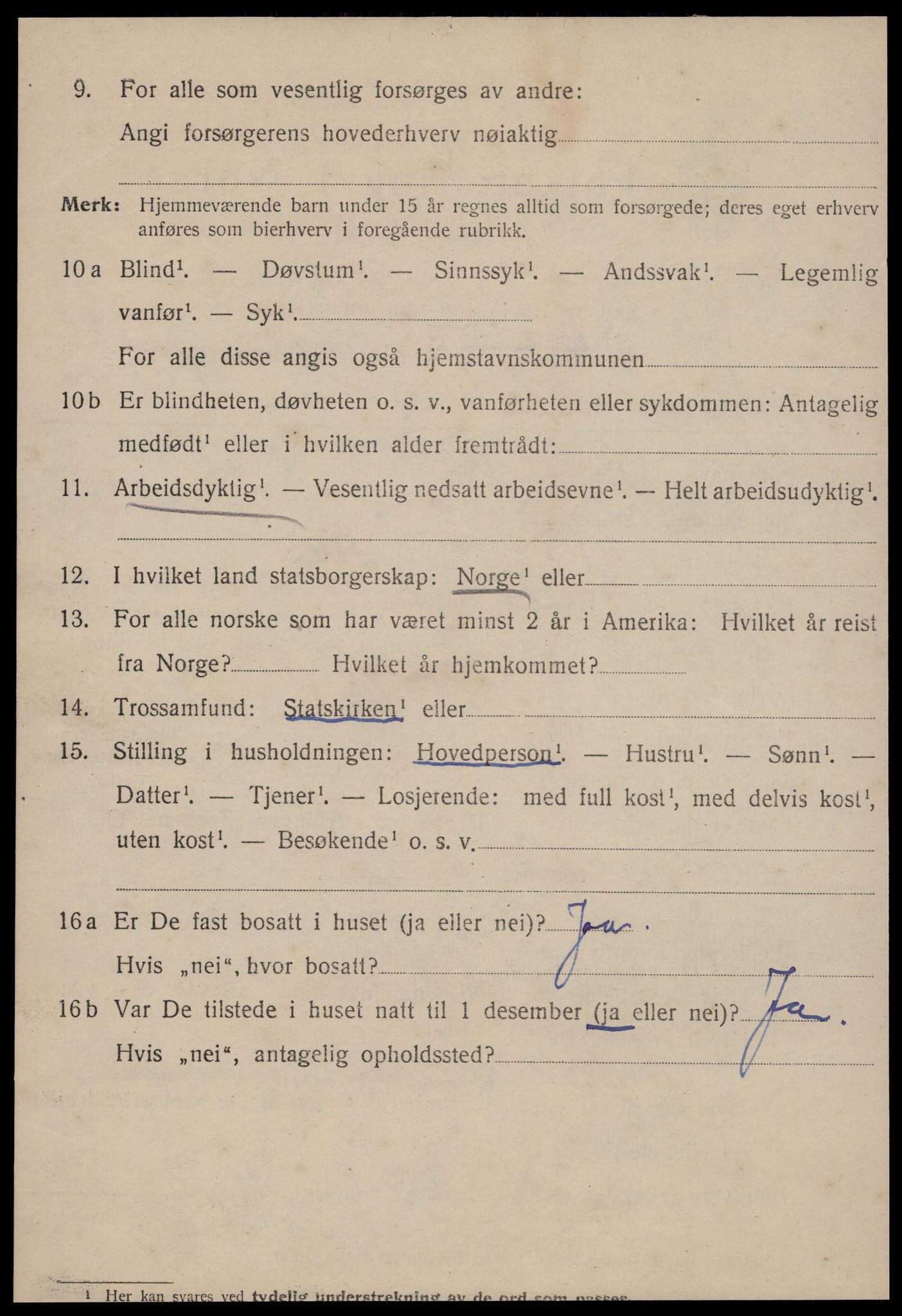 SAT, 1920 census for Kristiansund, 1920, p. 33826