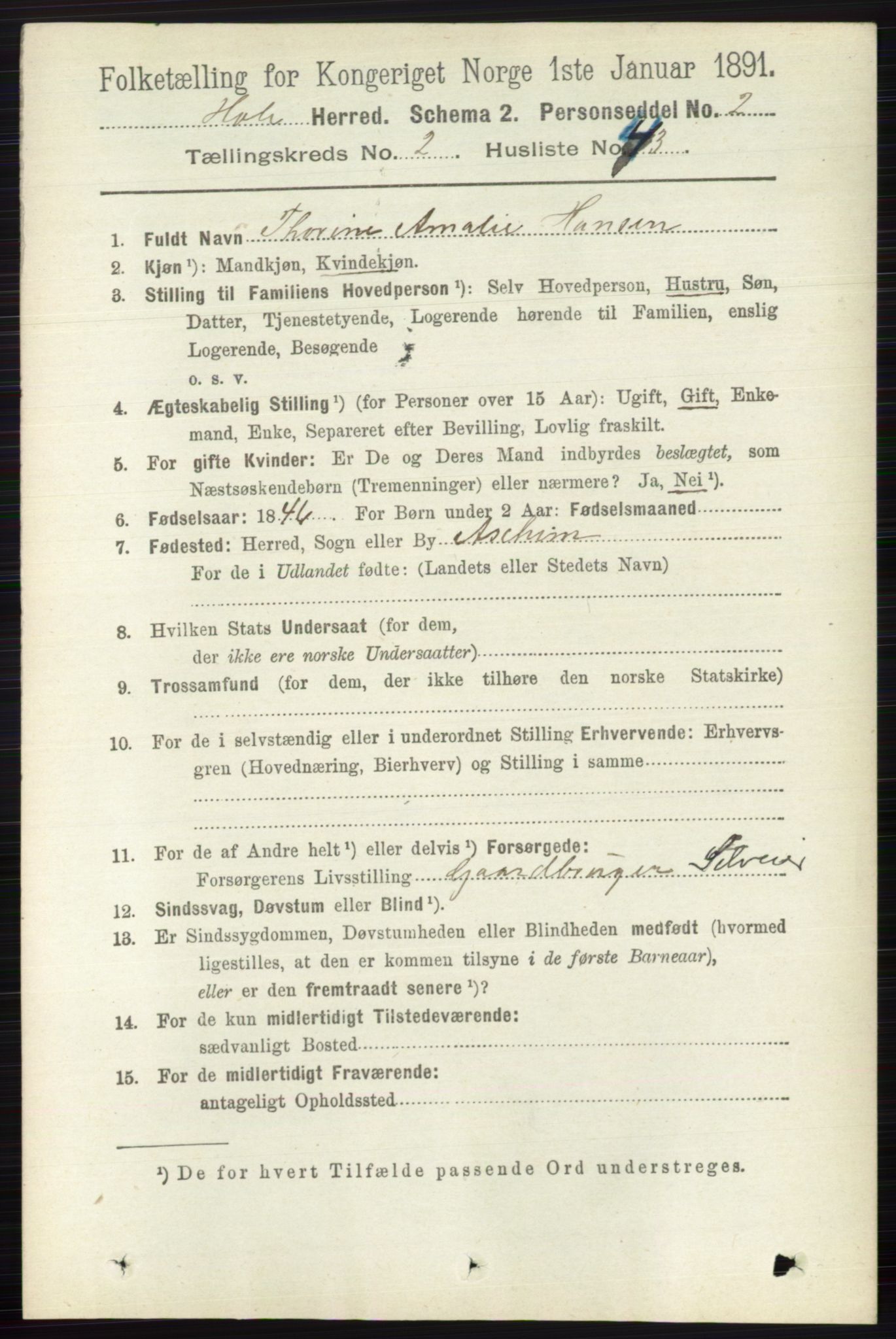 RA, 1891 census for 0612 Hole, 1891, p. 940