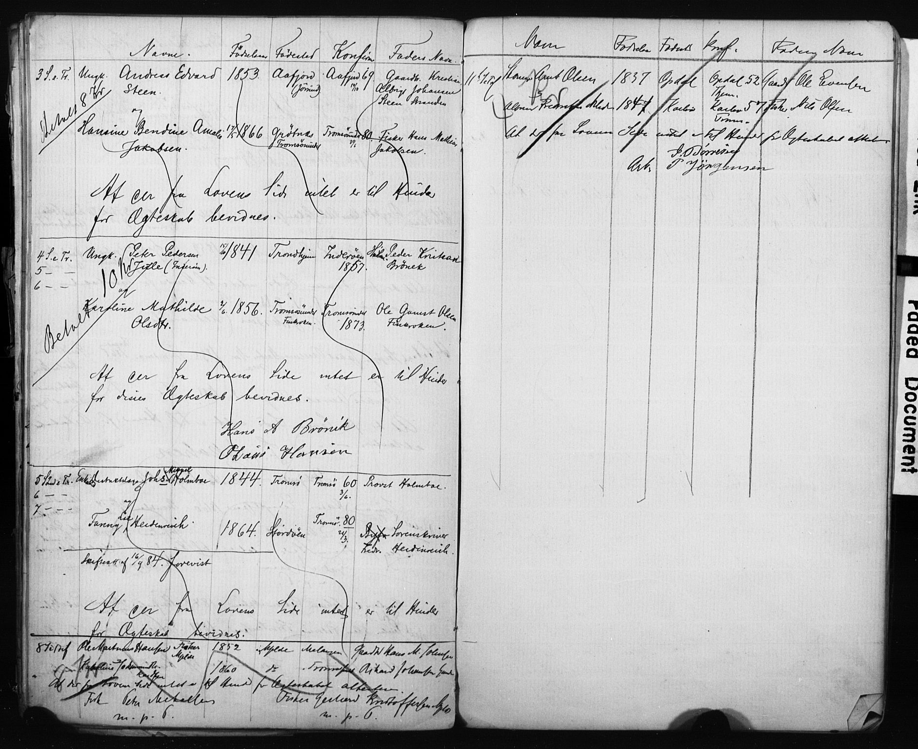 Tromsø sokneprestkontor/stiftsprosti/domprosti, AV/SATØ-S-1343/H/Hc/L0098: Banns register no. 98, 1872-1883