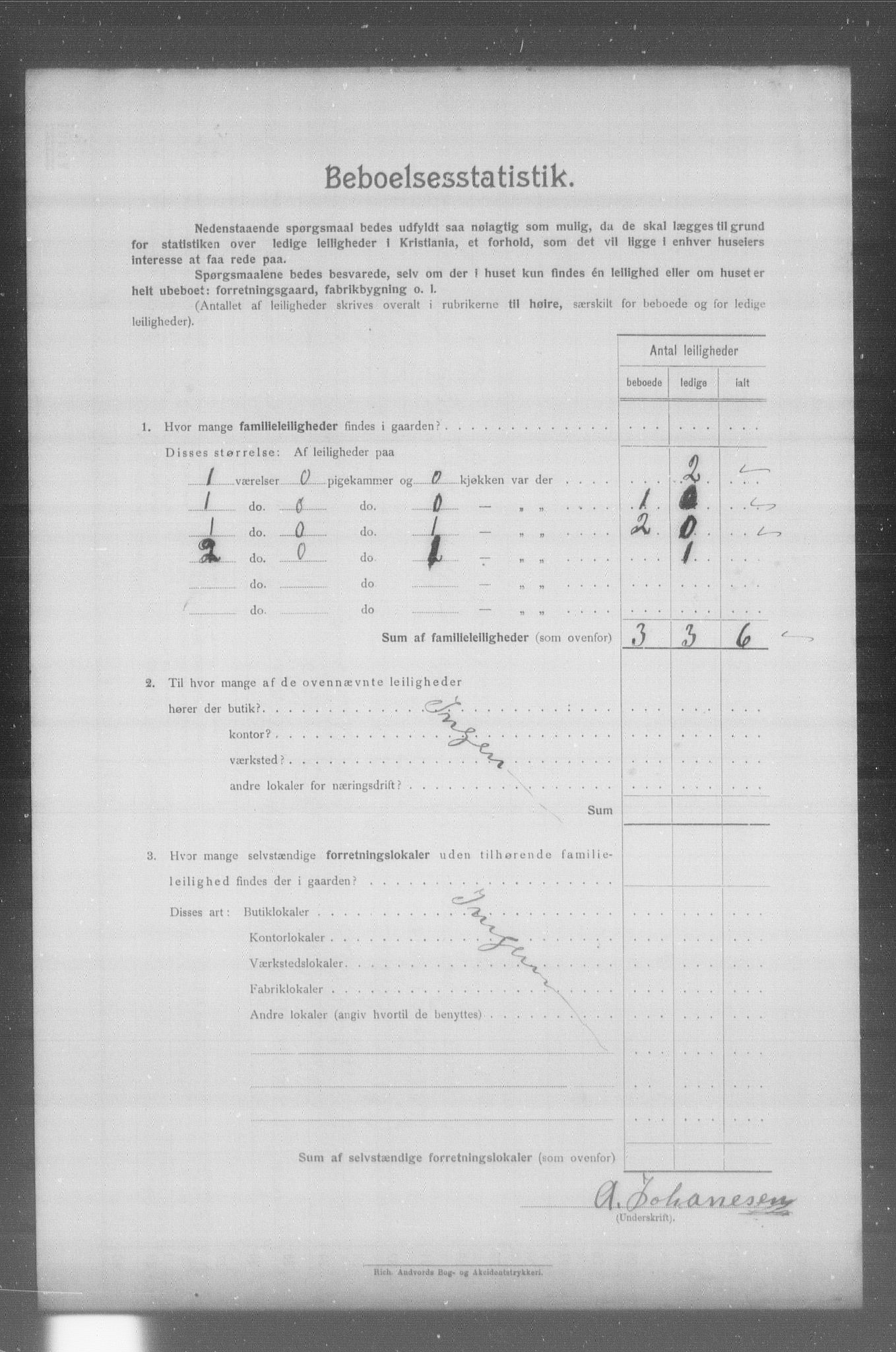 OBA, Municipal Census 1904 for Kristiania, 1904, p. 23052