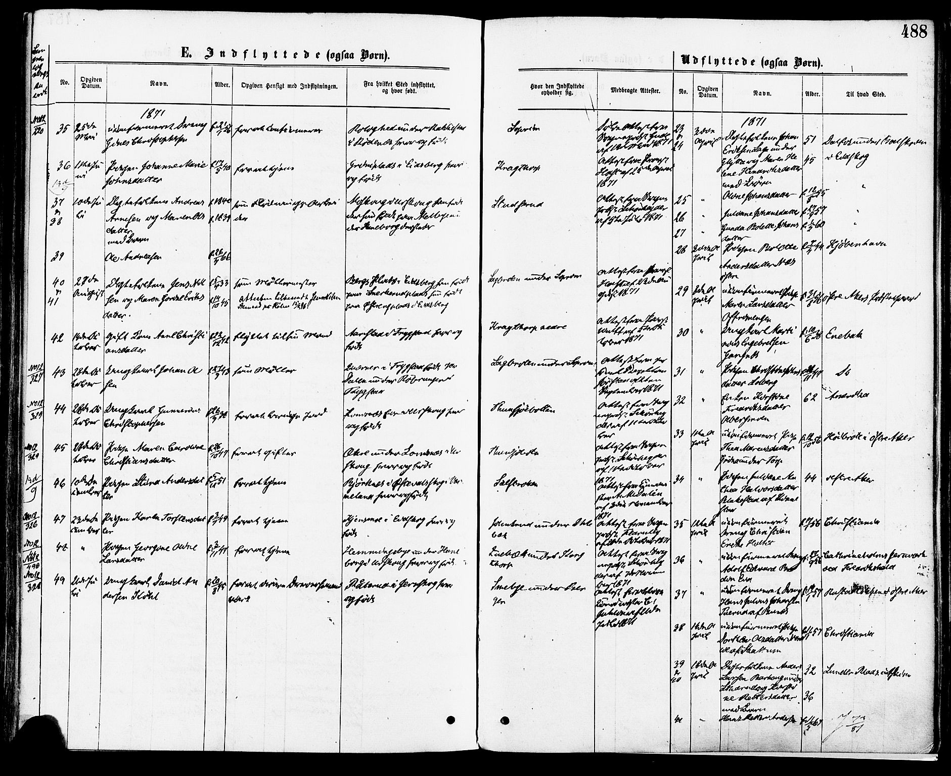 Høland prestekontor Kirkebøker, AV/SAO-A-10346a/F/Fa/L0012.a: Parish register (official) no. I 12A, 1869-1879, p. 488