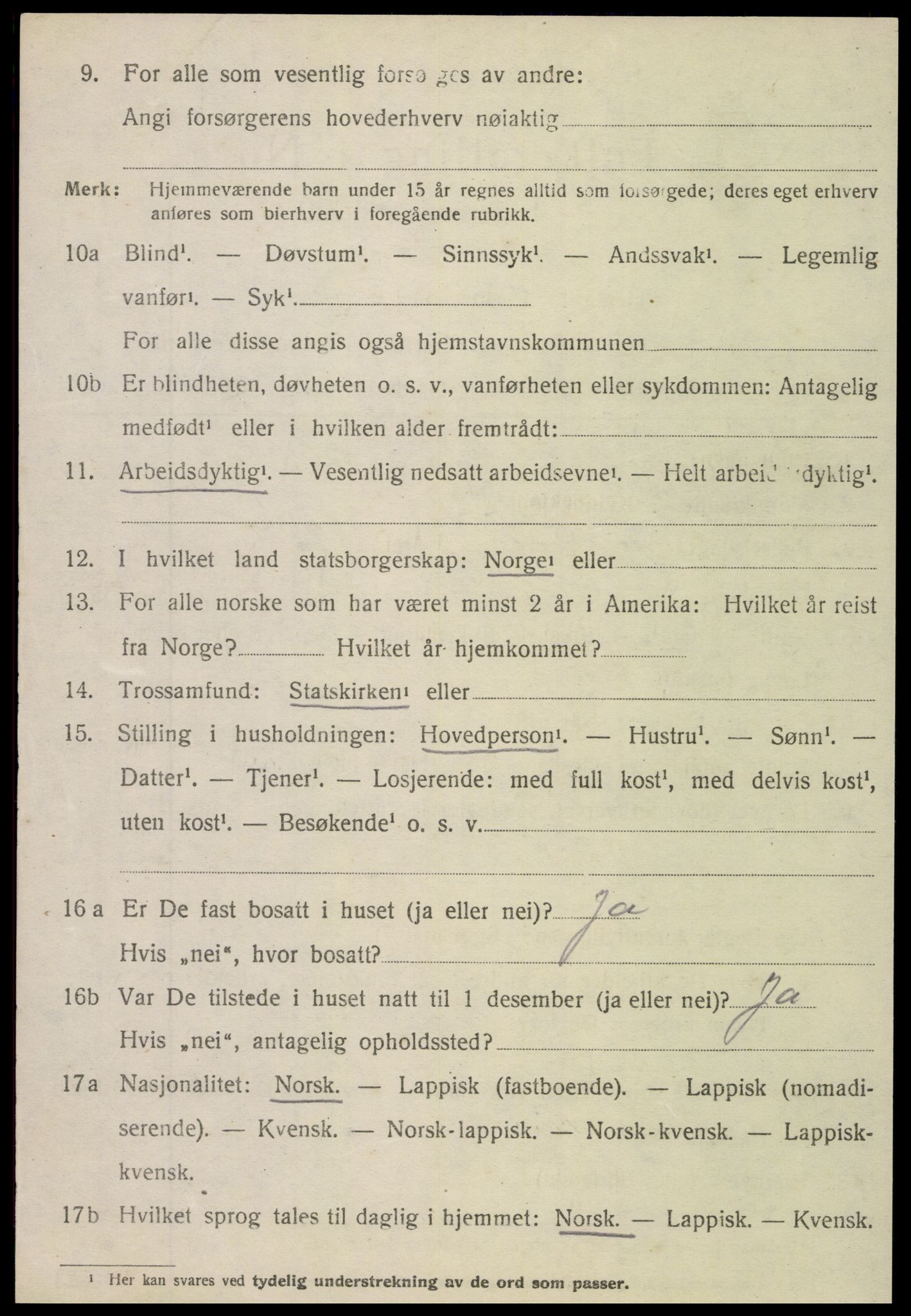 SAT, 1920 census for Meløy, 1920, p. 5530