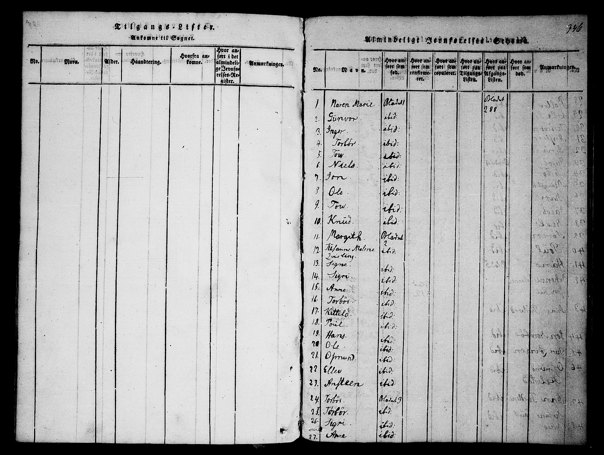 Nissedal kirkebøker, SAKO/A-288/F/Fa/L0002: Parish register (official) no. I 2, 1814-1845, p. 336