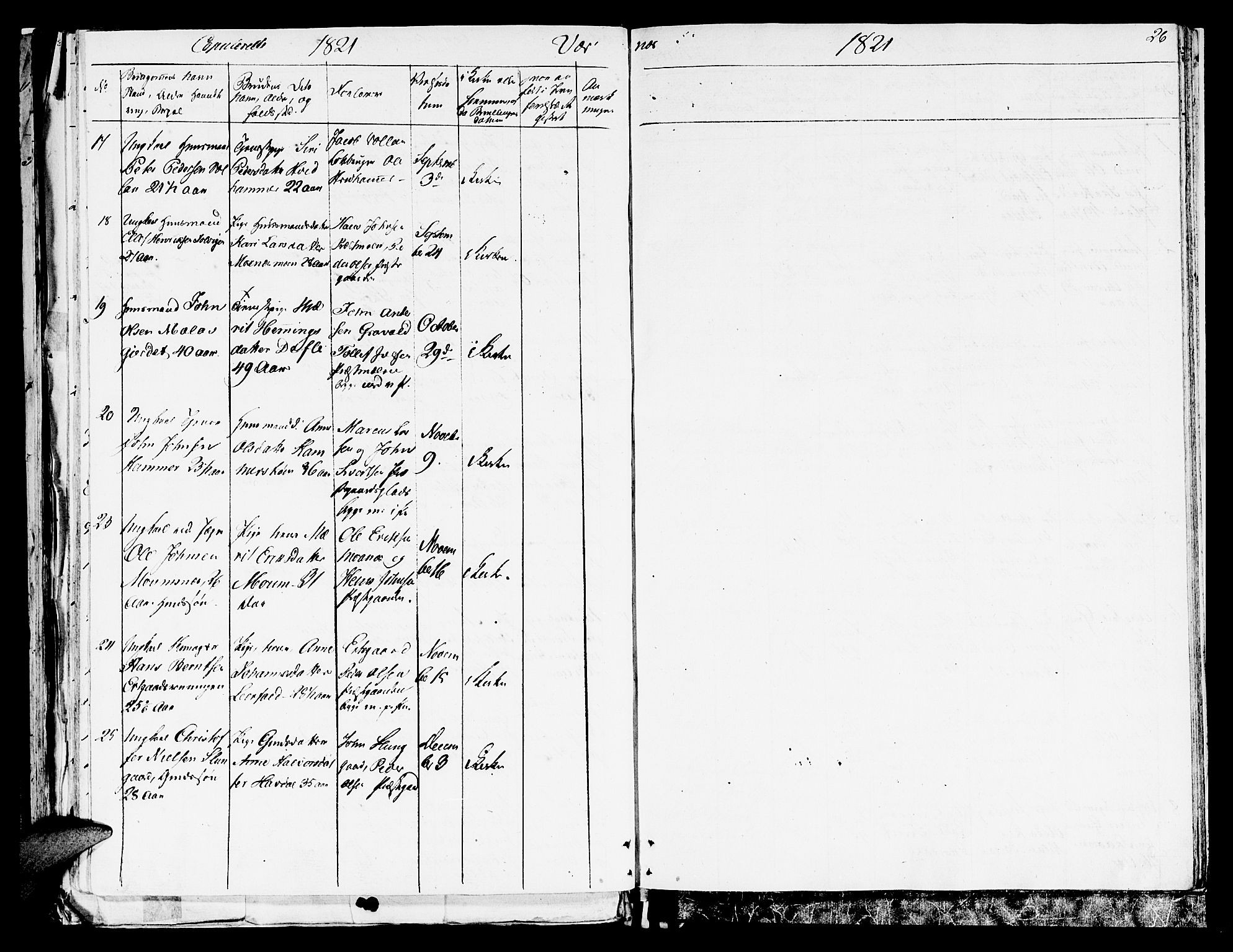 Ministerialprotokoller, klokkerbøker og fødselsregistre - Nord-Trøndelag, SAT/A-1458/709/L0061: Parish register (official) no. 709A09 /1, 1820-1821, p. 26