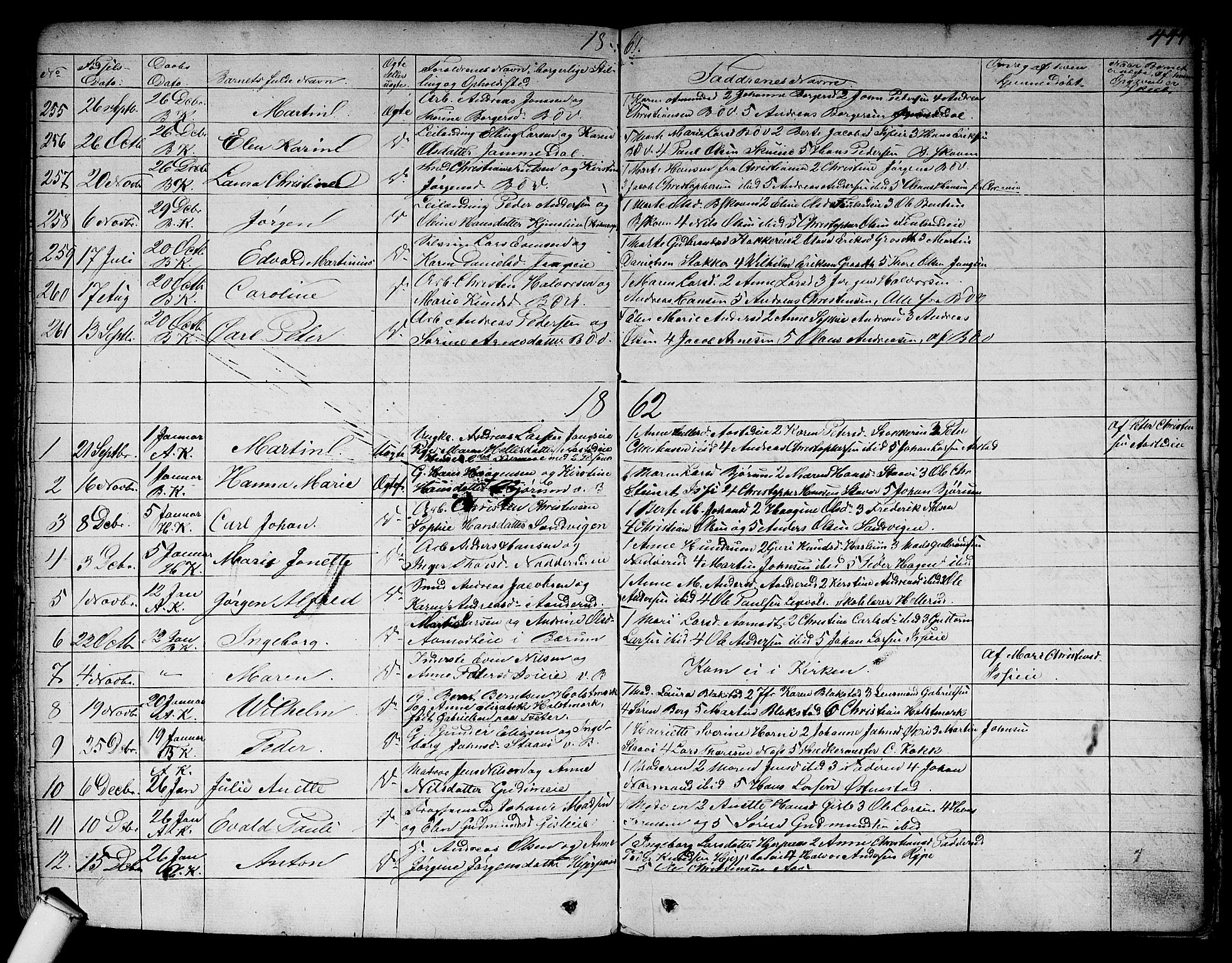 Asker prestekontor Kirkebøker, SAO/A-10256a/F/Fa/L0007: Parish register (official) no. I 7, 1825-1864, p. 444