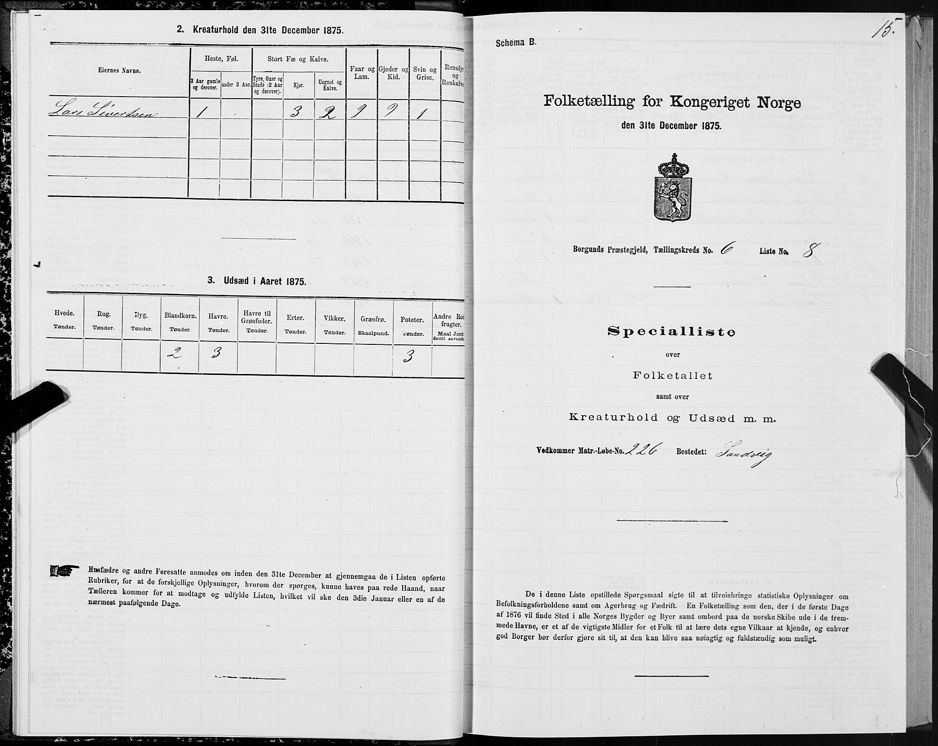 SAT, 1875 census for 1531P Borgund, 1875, p. 4015