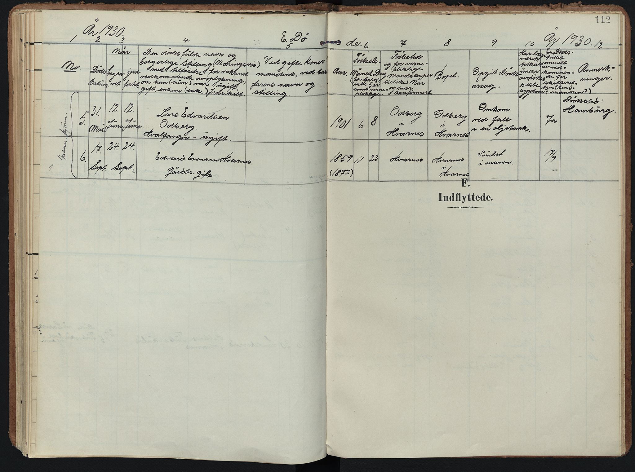 Hedrum kirkebøker, AV/SAKO-A-344/F/Fc/L0002: Parish register (official) no. III 2, 1907-1930, p. 112