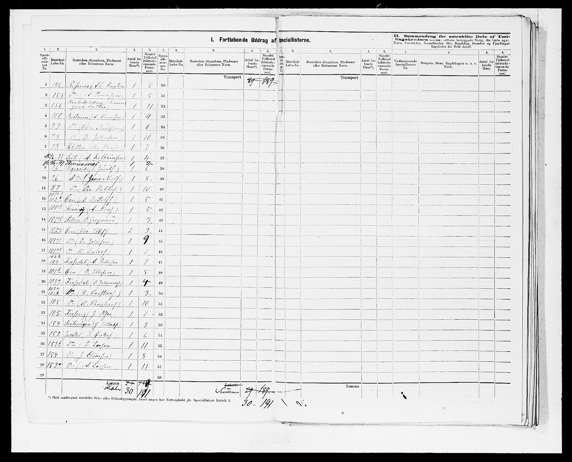 SAB, 1875 census for 1429P Ytre Holmedal, 1875, p. 27