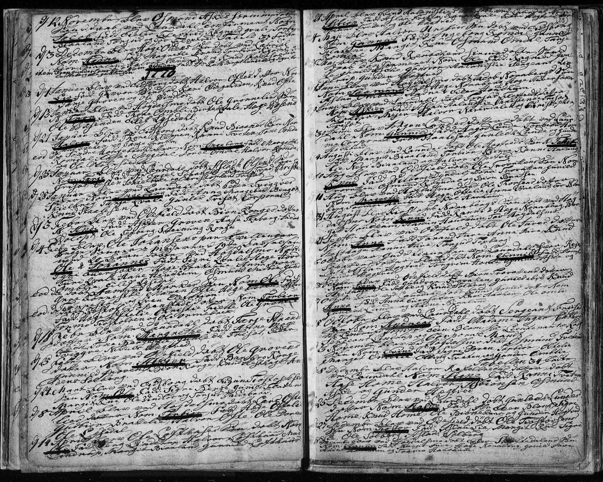 Lårdal kirkebøker, SAKO/A-284/F/Fa/L0003: Parish register (official) no. I 3, 1754-1790, p. 23