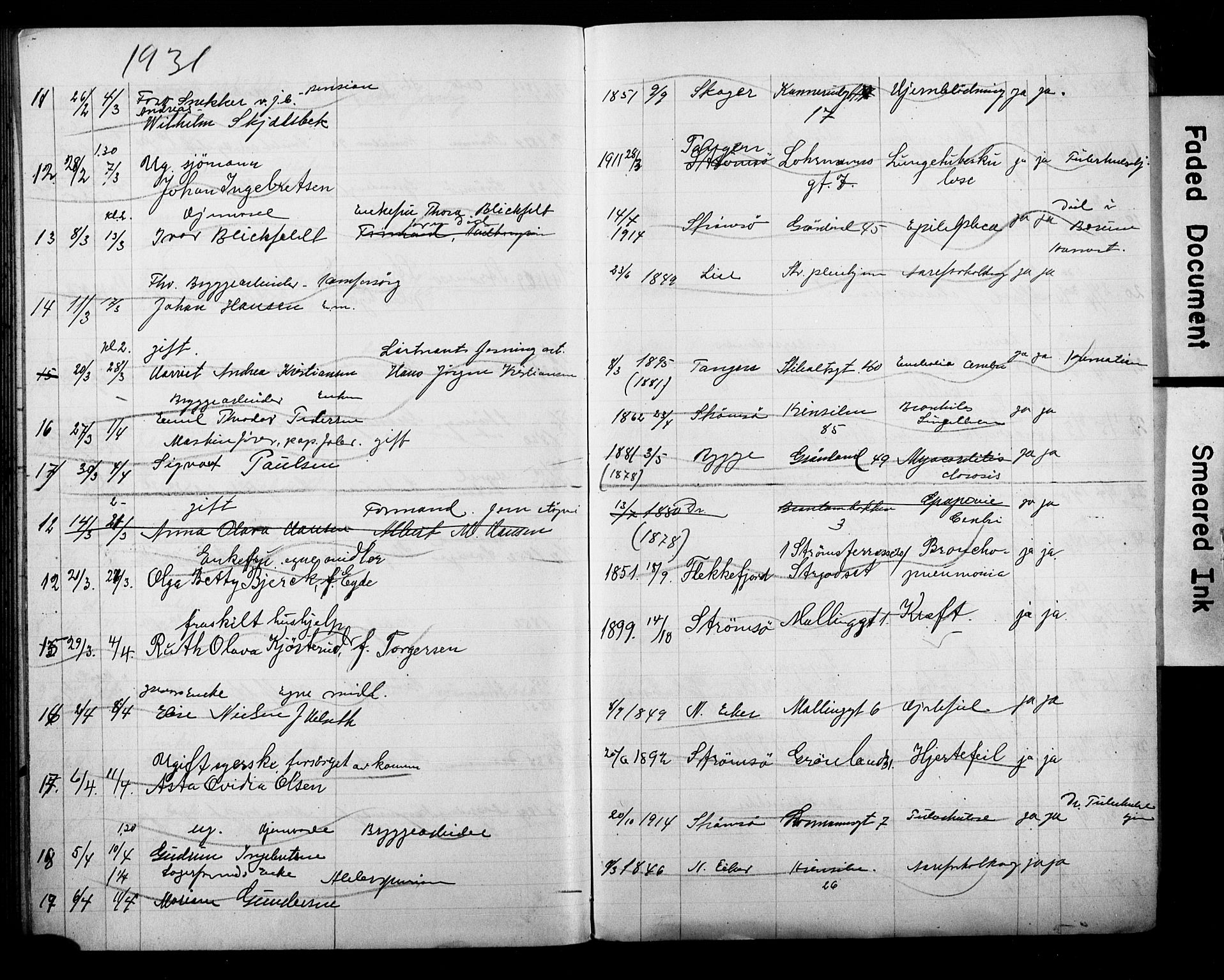 Strømsø kirkebøker, AV/SAKO-A-246/Y/Ya/L0008: Parish register draft no. I 8, 1916-1931