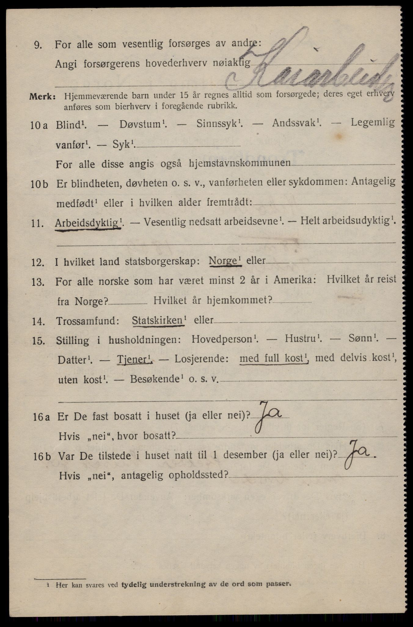 SAT, 1920 census for Trondheim, 1920, p. 96117