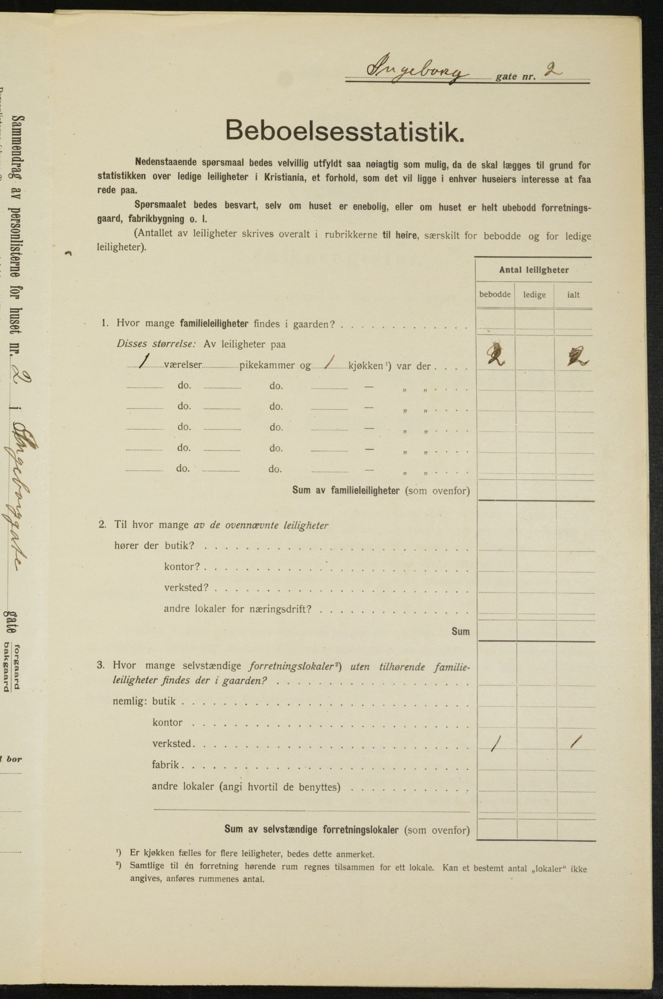 OBA, Municipal Census 1913 for Kristiania, 1913, p. 43541