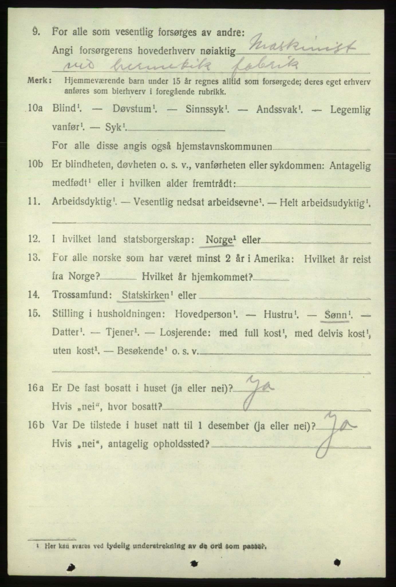 SAB, 1920 census for Skånevik, 1920, p. 6400