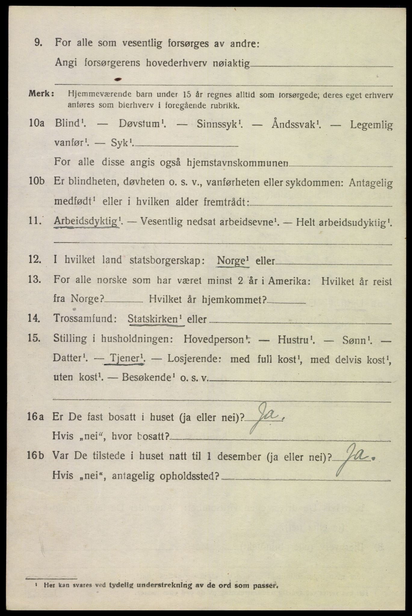 SAK, 1920 census for Vigmostad, 1920, p. 1176