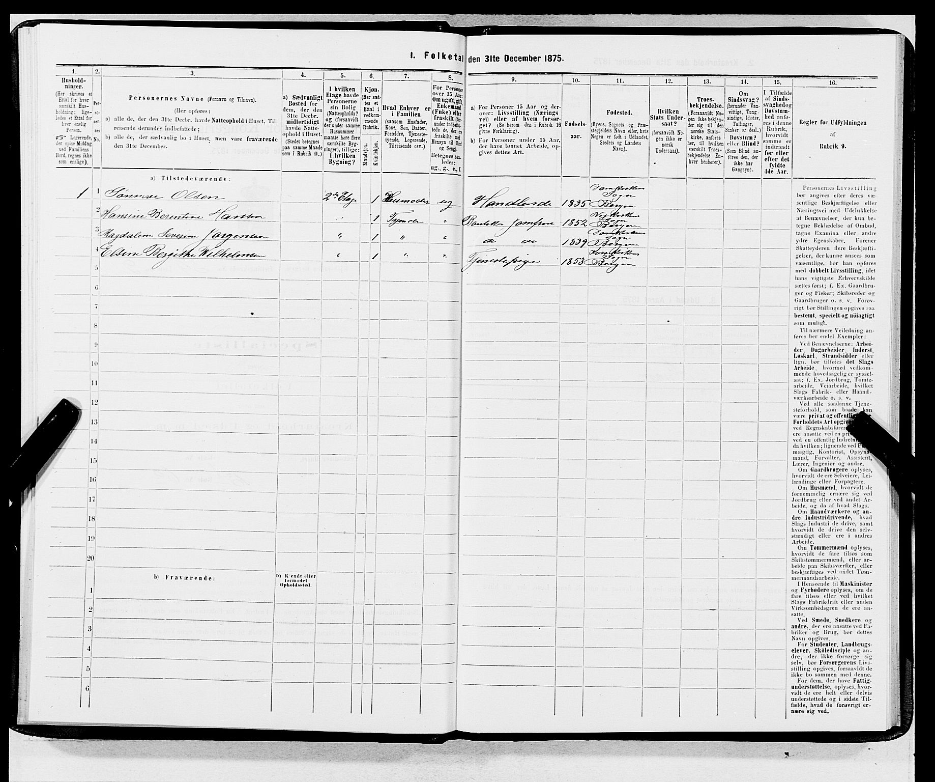 SAB, 1875 census for 1301 Bergen, 1875, p. 3127