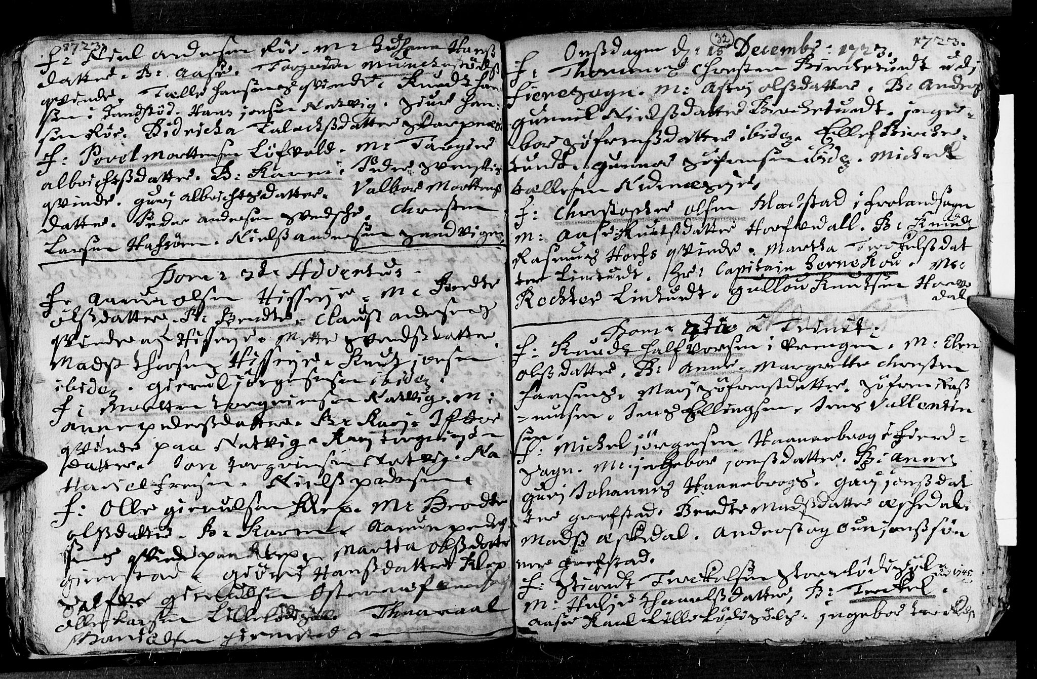 Øyestad sokneprestkontor, AV/SAK-1111-0049/F/Fa/L0003: Parish register (official) no. A 3, 1722-1730, p. 32