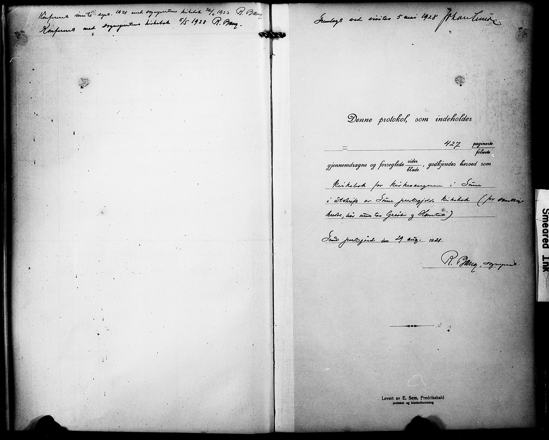 Tune prestekontor Kirkebøker, AV/SAO-A-2007/G/Ga/L0004: Parish register (copy) no. I 4, 1919-1928