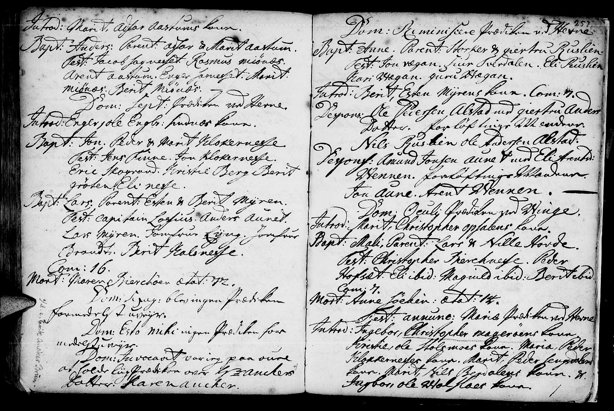 Ministerialprotokoller, klokkerbøker og fødselsregistre - Sør-Trøndelag, SAT/A-1456/630/L0488: Parish register (official) no. 630A01, 1717-1756, p. 256-257