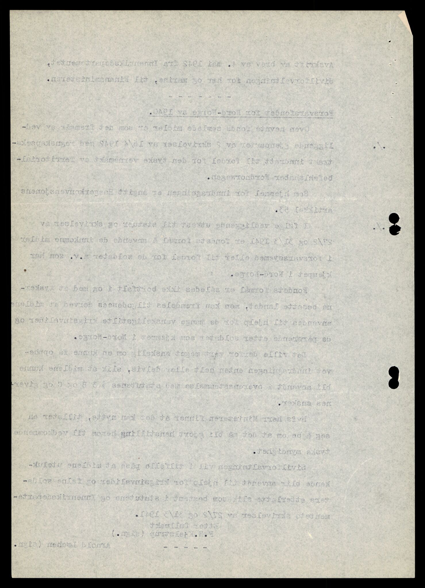 Forsvarets Overkommando. 2 kontor. Arkiv 11.4. Spredte tyske arkivsaker, AV/RA-RAFA-7031/D/Dar/Darb/L0003: Reichskommissariat - Hauptabteilung Vervaltung, 1940-1945, p. 1427