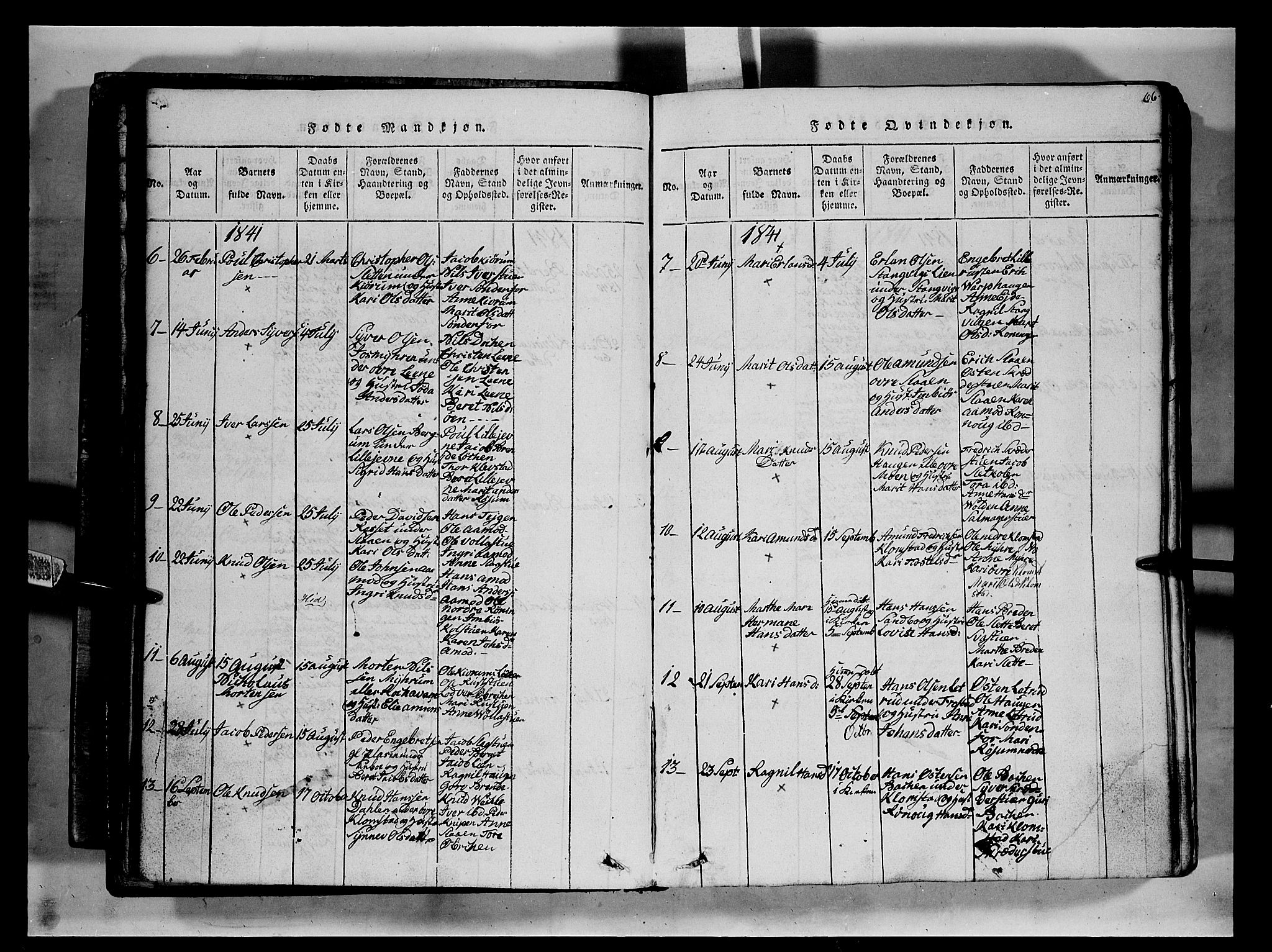 Fron prestekontor, SAH/PREST-078/H/Ha/Hab/L0002: Parish register (copy) no. 2, 1816-1850, p. 66