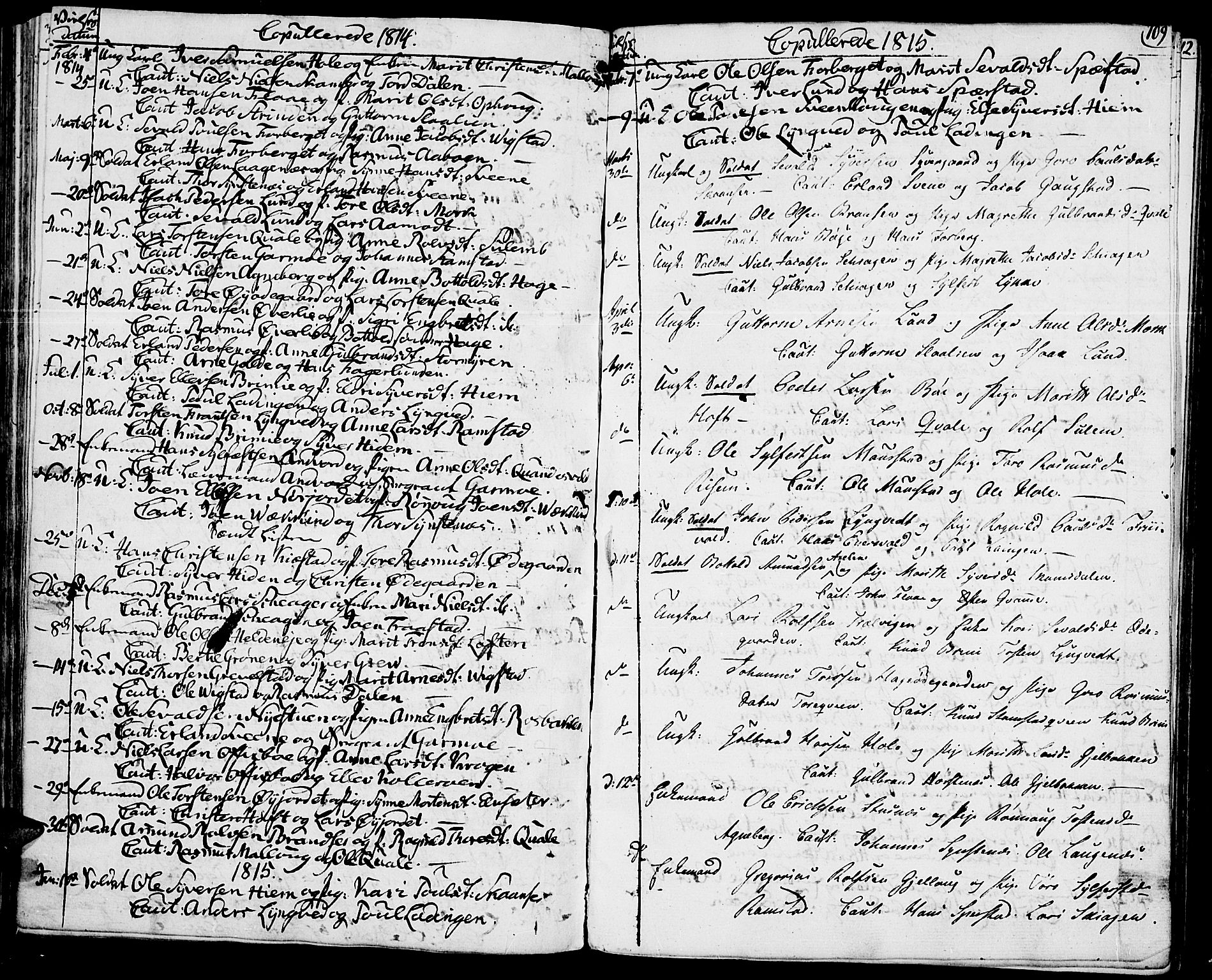 Lom prestekontor, SAH/PREST-070/K/L0003: Parish register (official) no. 3, 1801-1825, p. 109