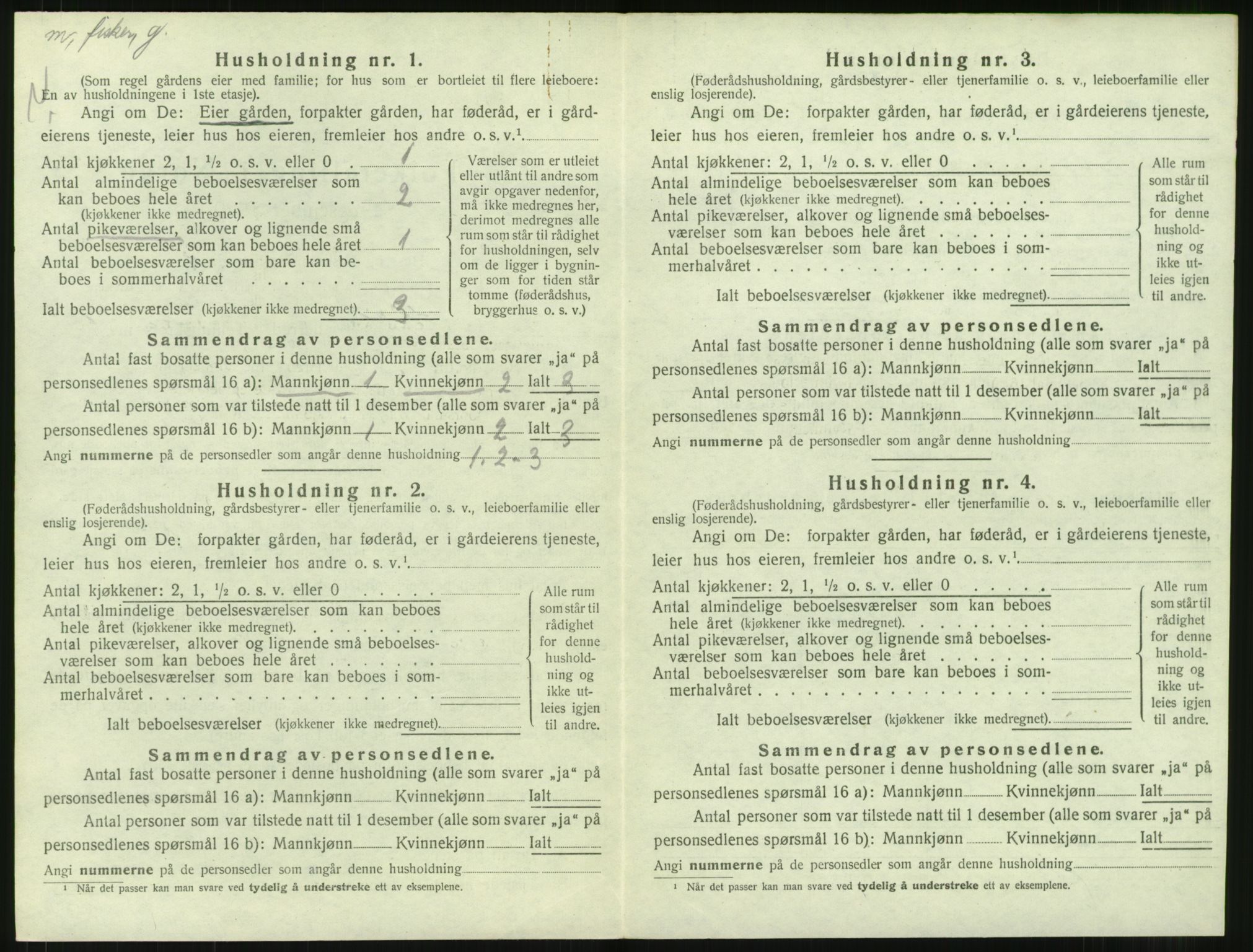 SAT, 1920 census for Giske, 1920, p. 45