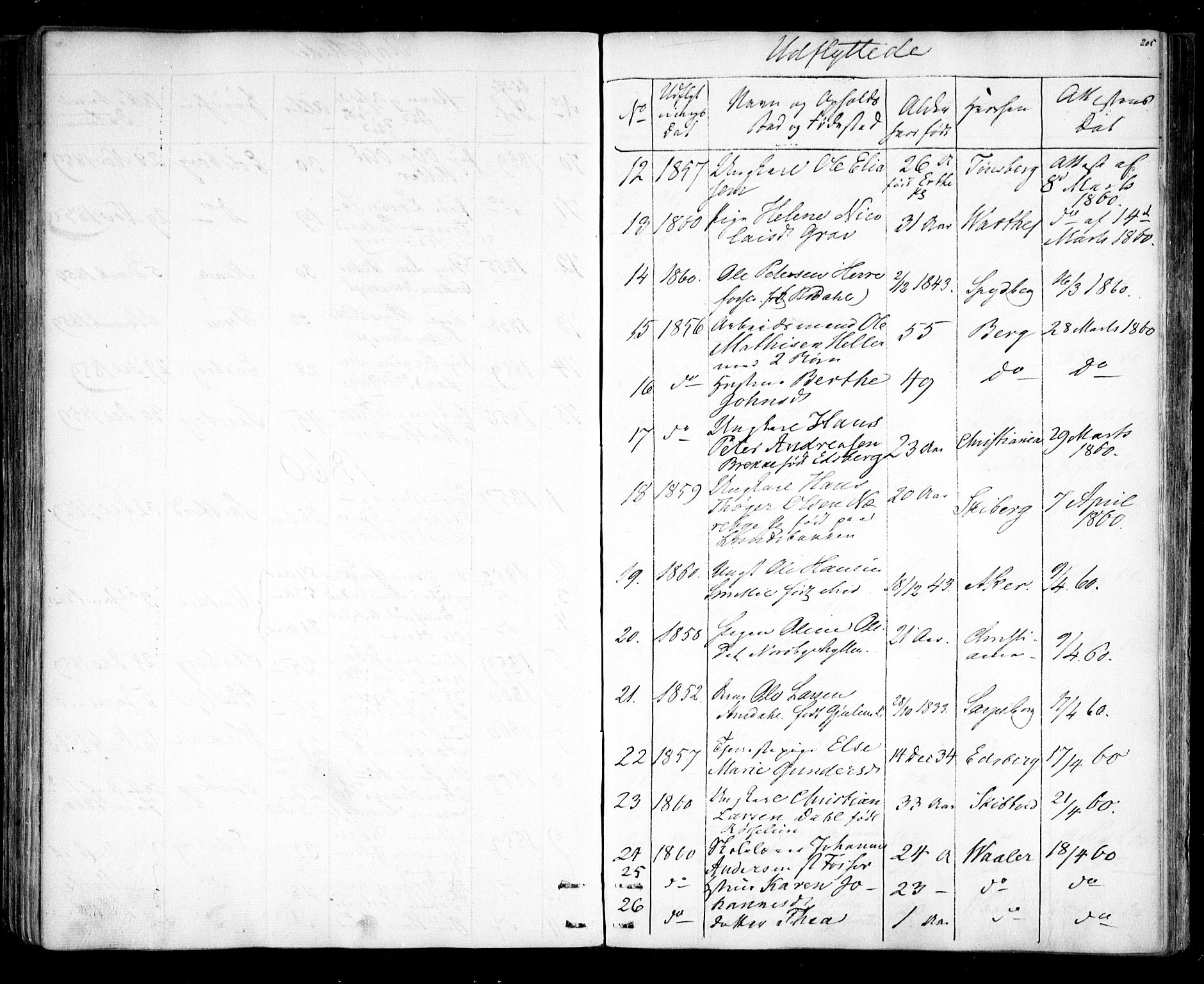 Rakkestad prestekontor Kirkebøker, AV/SAO-A-2008/F/Fa/L0010: Parish register (official) no. I 10, 1857-1861, p. 205