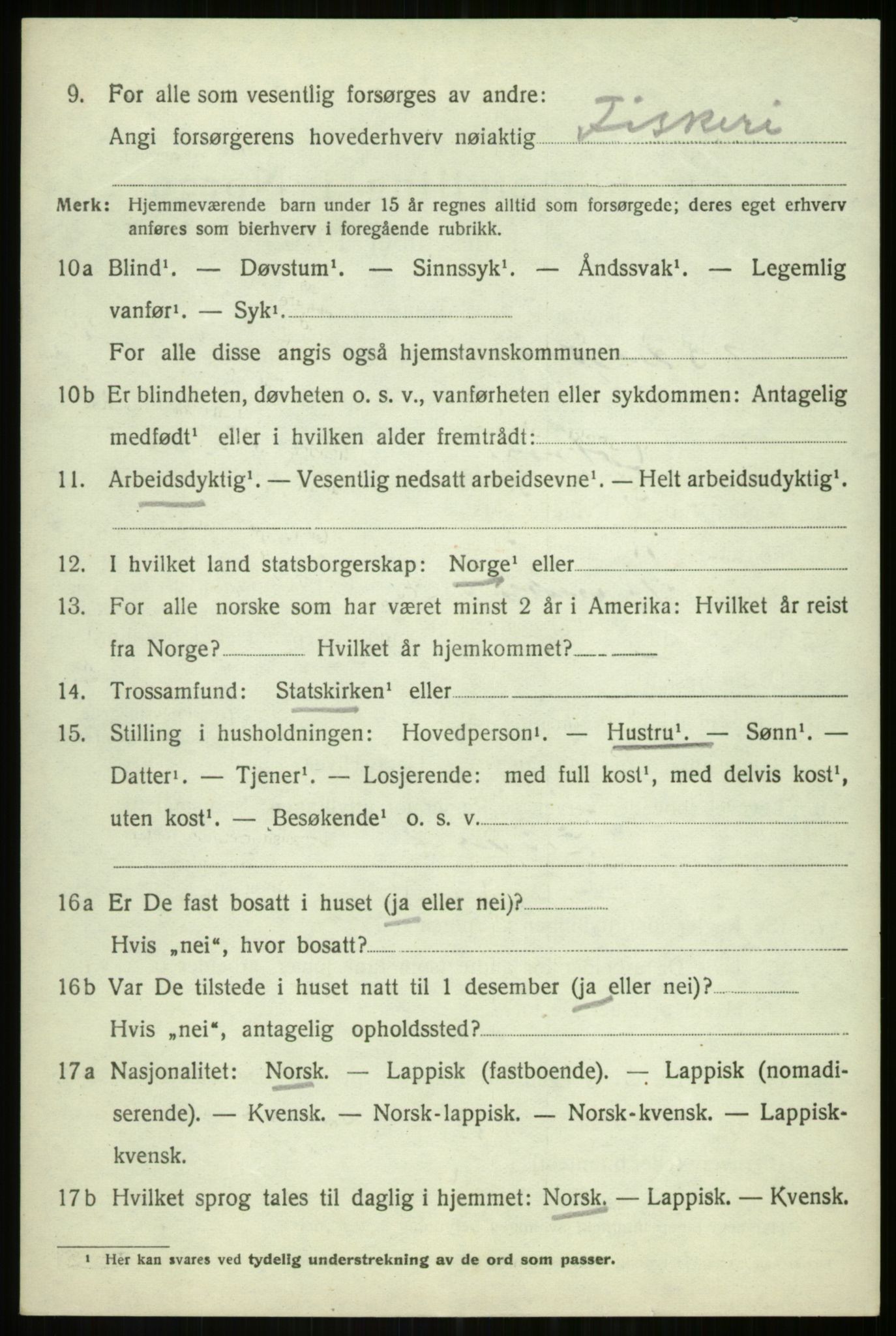 SATØ, 1920 census for Balsfjord, 1920, p. 7462