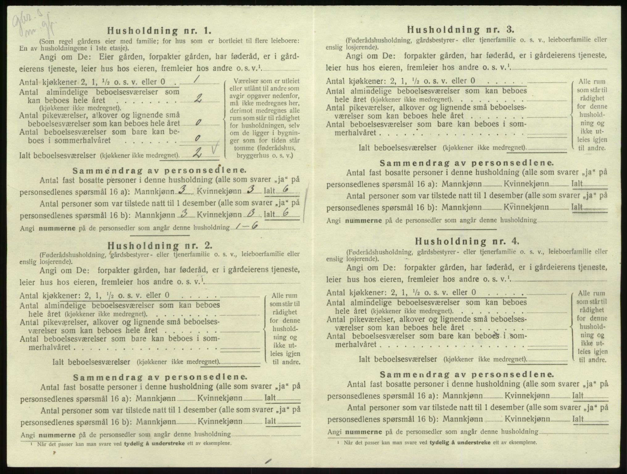 SAB, 1920 census for Lavik, 1920, p. 371