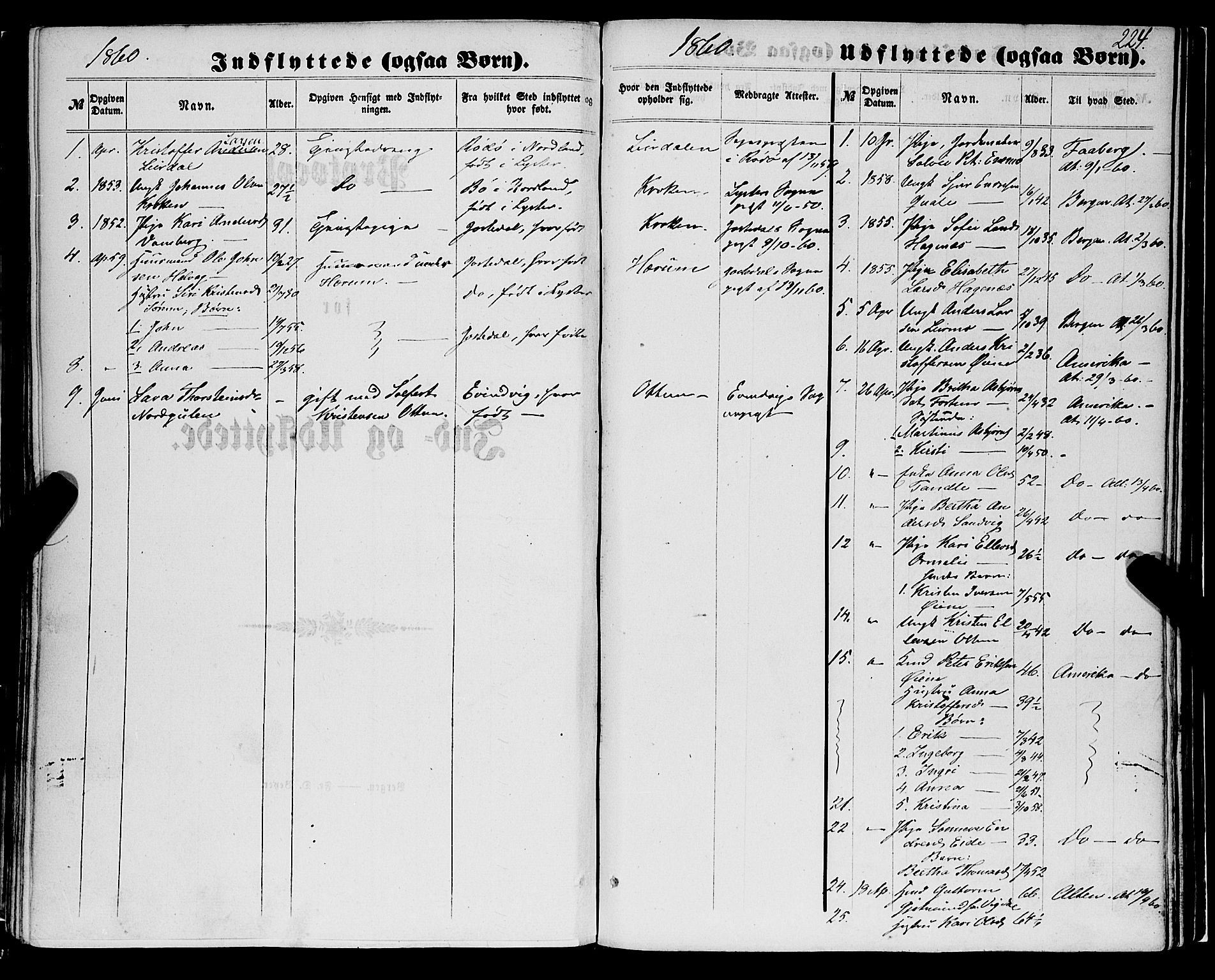Luster sokneprestembete, SAB/A-81101/H/Haa/Haaa/L0008: Parish register (official) no. A 8, 1860-1870, p. 224