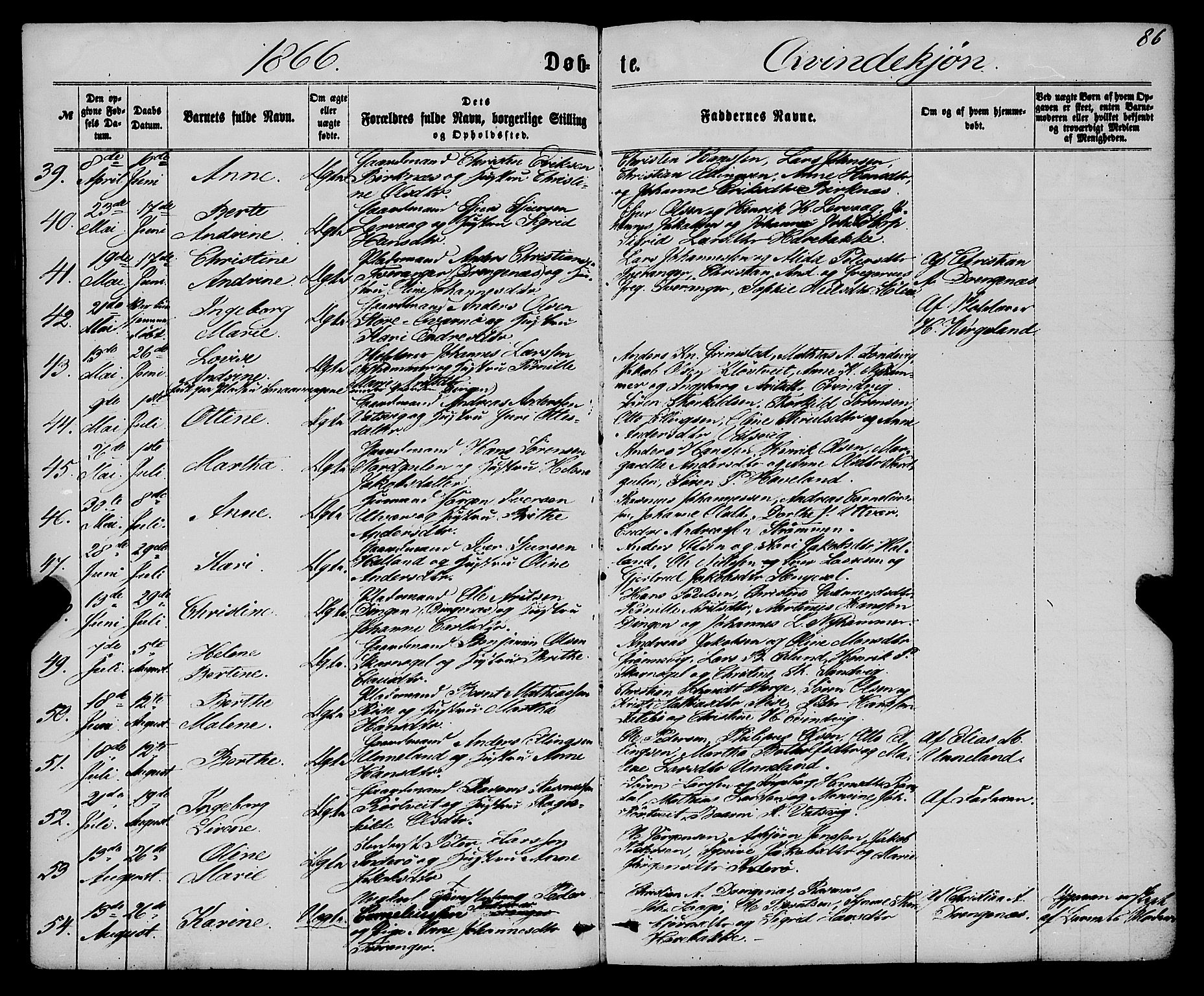 Gulen sokneprestembete, AV/SAB-A-80201/H/Haa/Haaa/L0022: Parish register (official) no. A 22, 1859-1869, p. 86