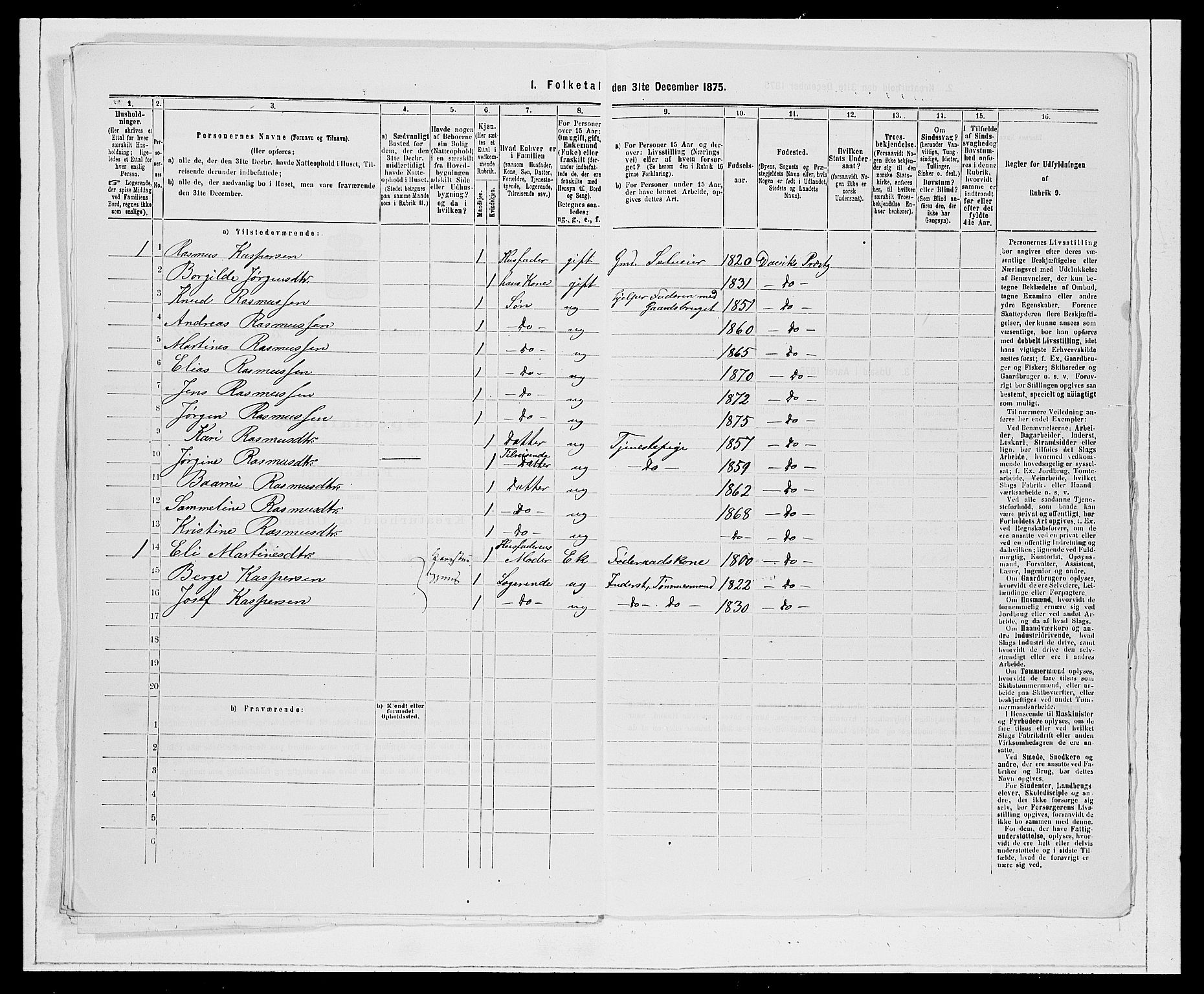 SAB, 1875 Census for 1442P Davik, 1875, p. 162