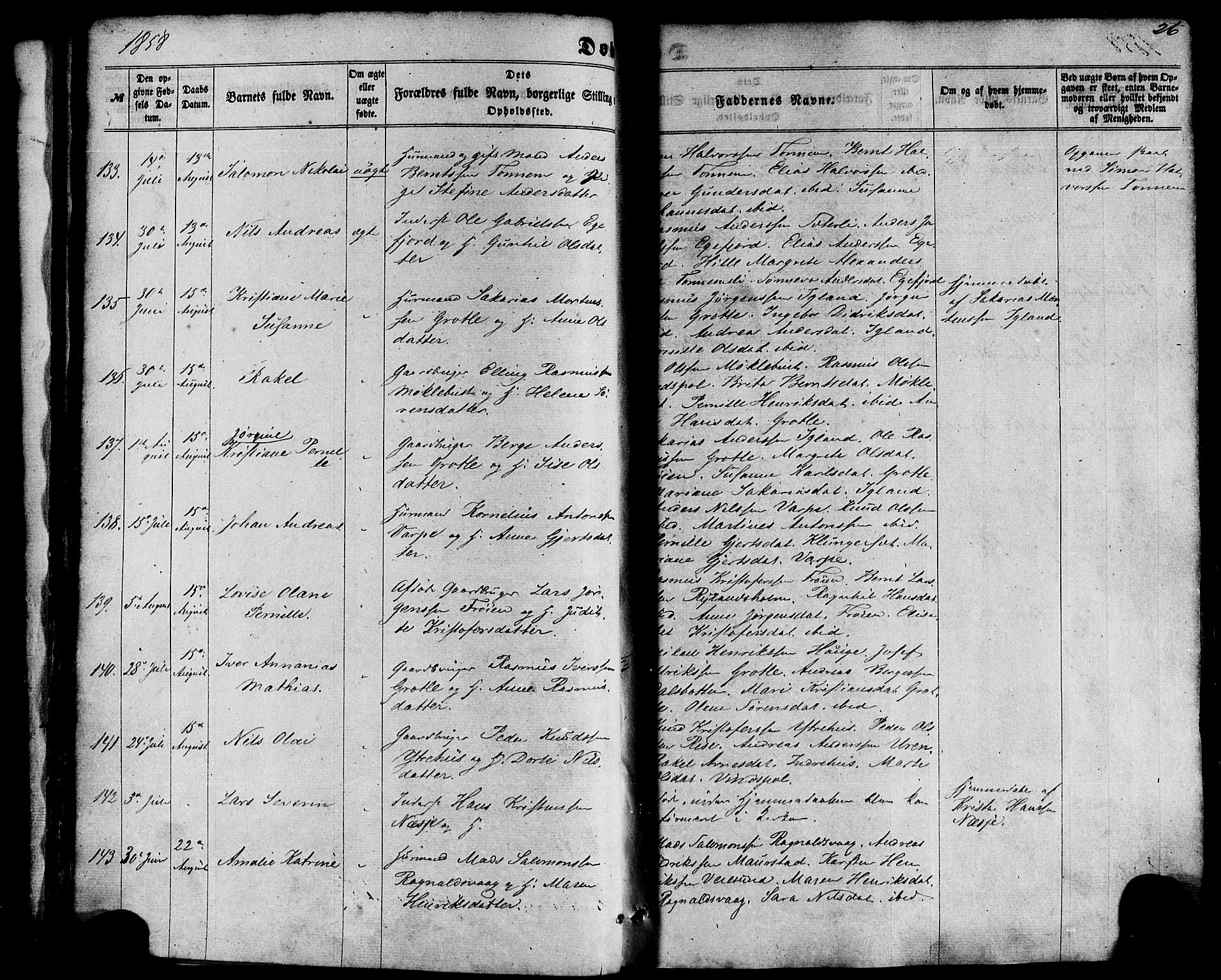 Kinn sokneprestembete, AV/SAB-A-80801/H/Haa/Haaa/L0006: Parish register (official) no. A 6, 1857-1885, p. 26