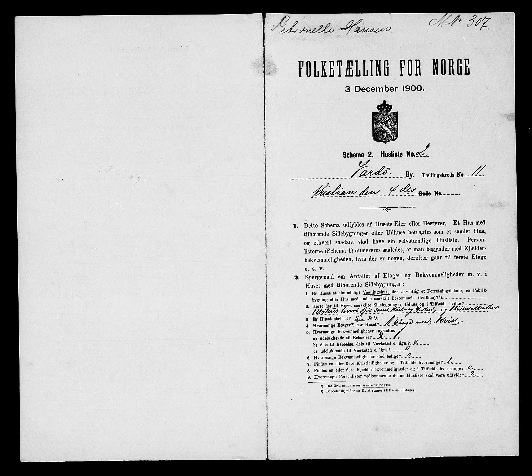SATØ, 1900 census for Vardø, 1900, p. 1117