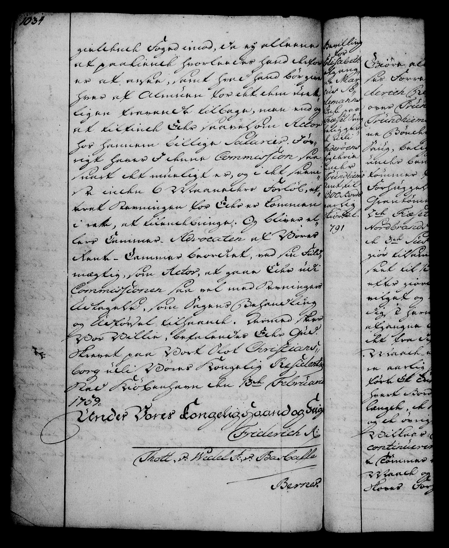 Rentekammeret, Kammerkanselliet, AV/RA-EA-3111/G/Gg/Gga/L0006: Norsk ekspedisjonsprotokoll med register (merket RK 53.6), 1749-1759, p. 1034