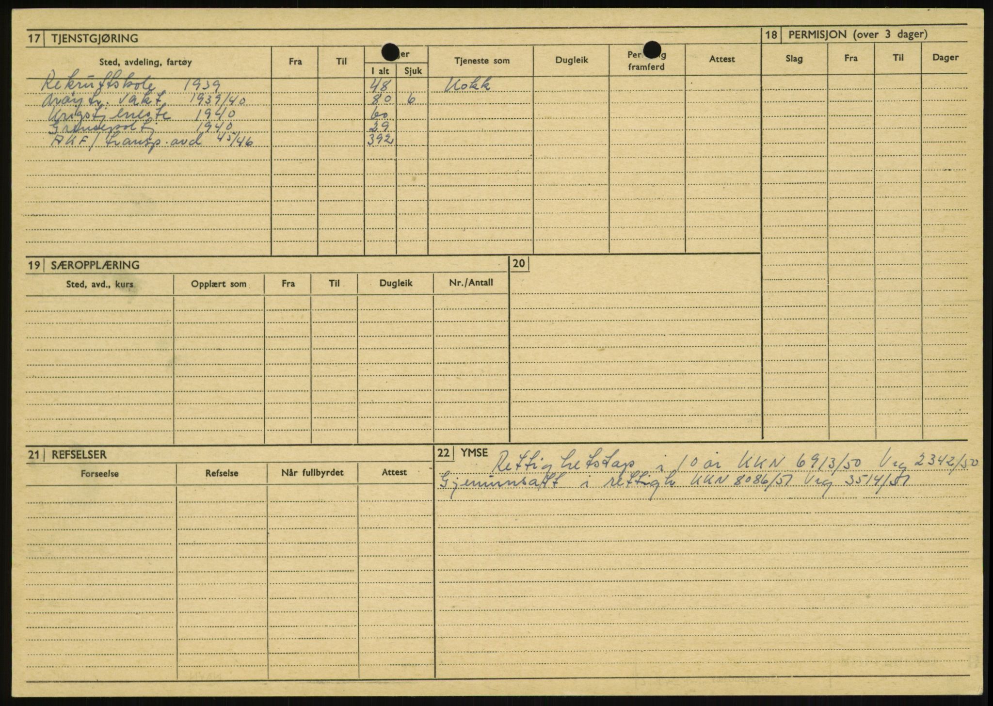 Forsvaret, Varanger bataljon, AV/RA-RAFA-2258/1/D/L0446: Rulleblad for menige født 1917-1919, 1917-1919, p. 309