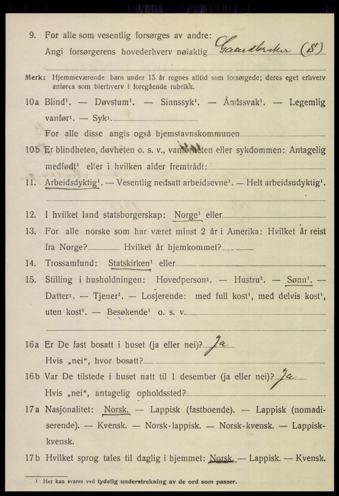 SAT, 1920 census for Gildeskål, 1920, p. 8931