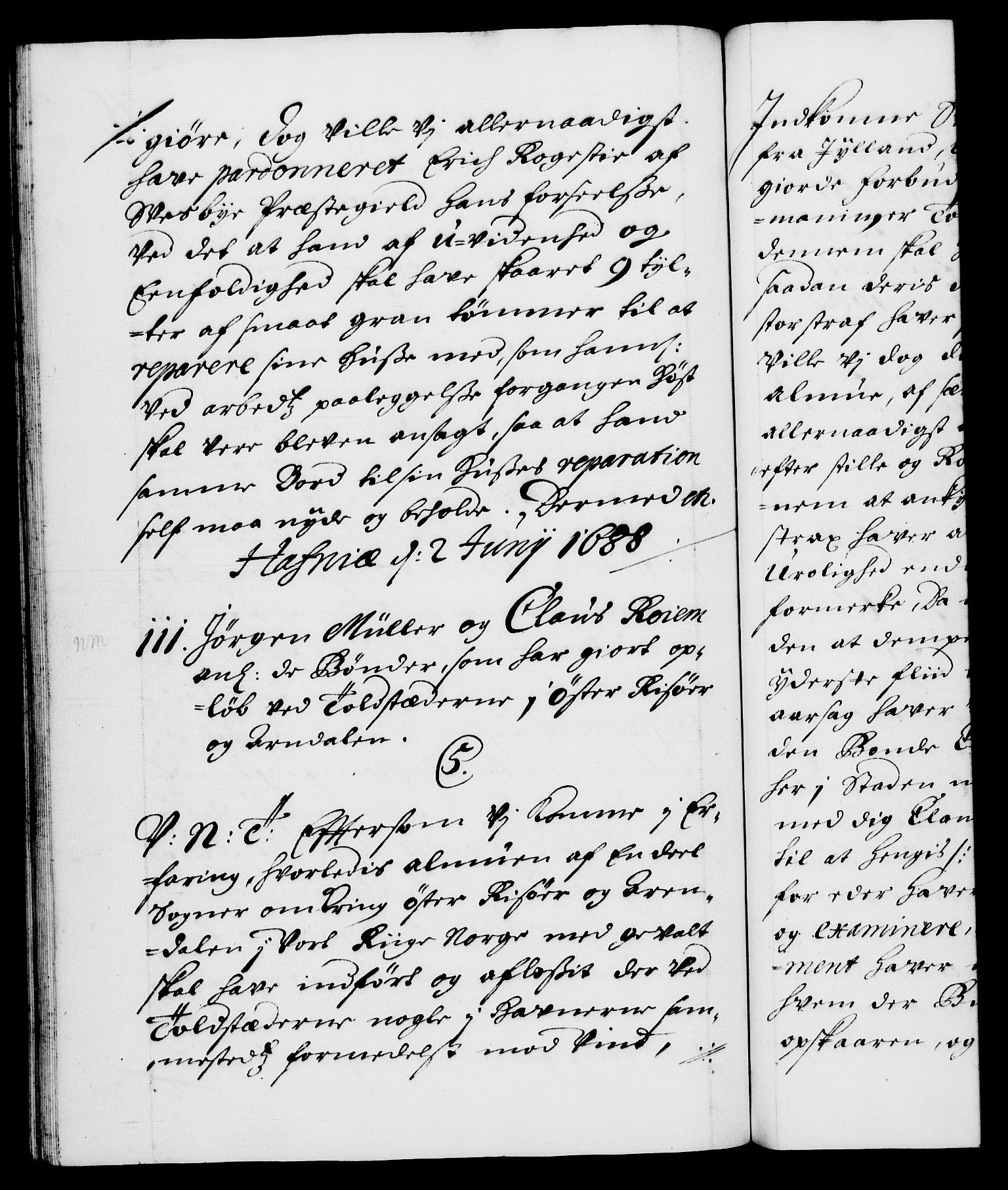 Danske Kanselli 1572-1799, RA/EA-3023/F/Fc/Fca/Fcab/L0014: Norske tegnelser (mikrofilm), 1688-1691, p. 76b