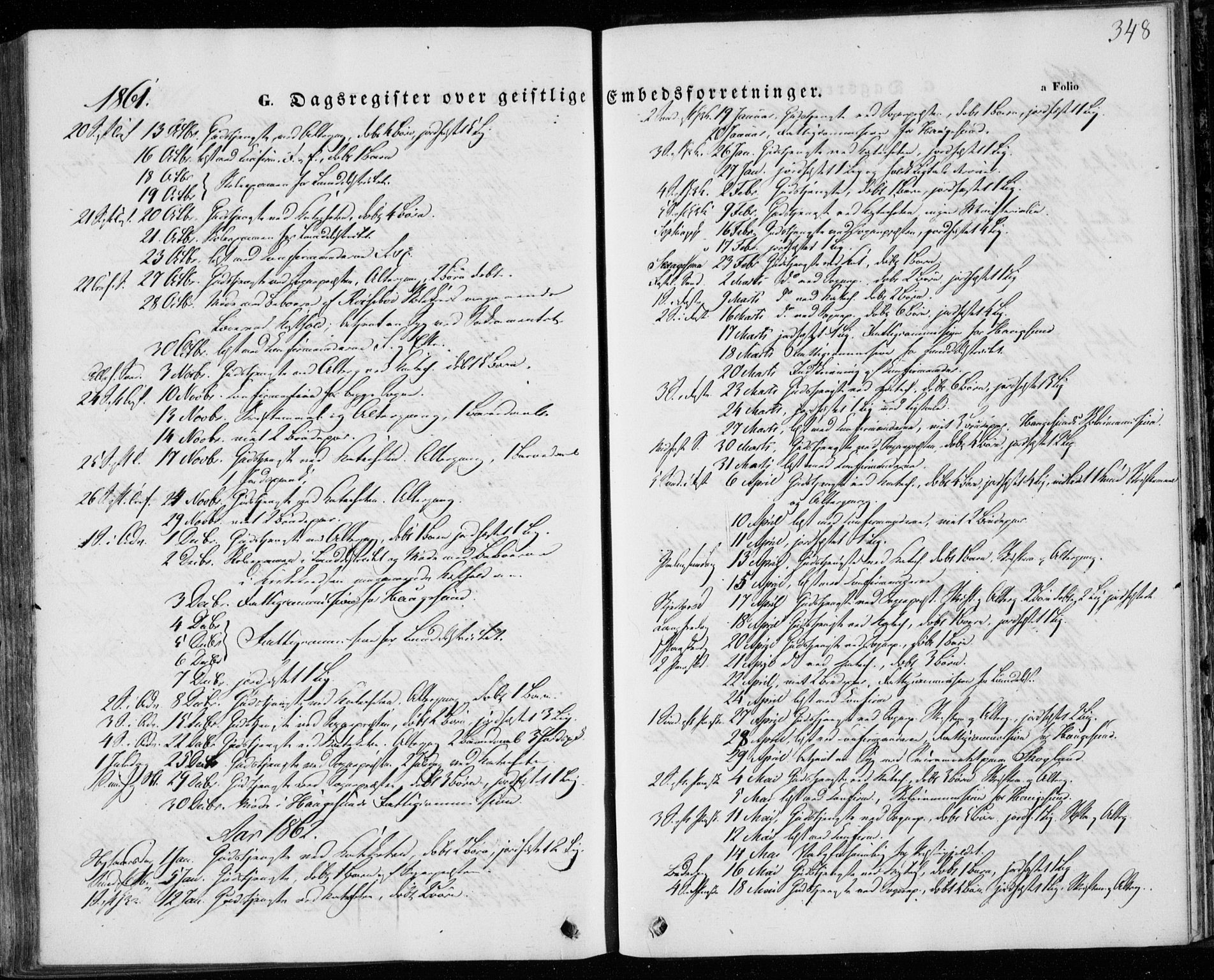 Torvastad sokneprestkontor, AV/SAST-A -101857/H/Ha/Haa/L0011: Parish register (official) no. A 11, 1857-1866, p. 348