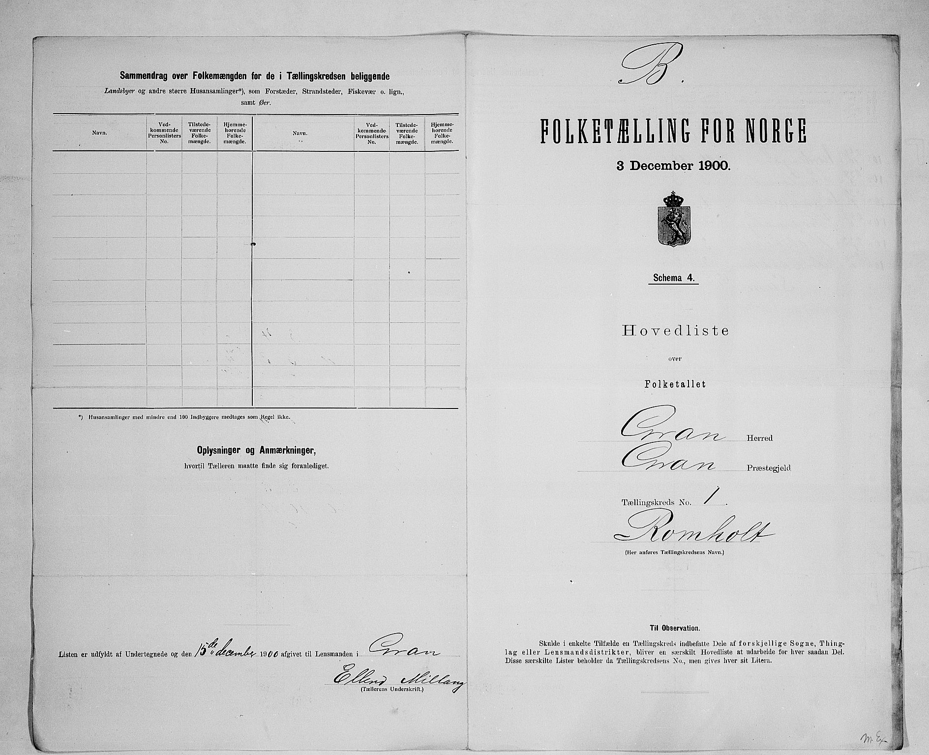 SAH, 1900 census for Gran, 1900, p. 17