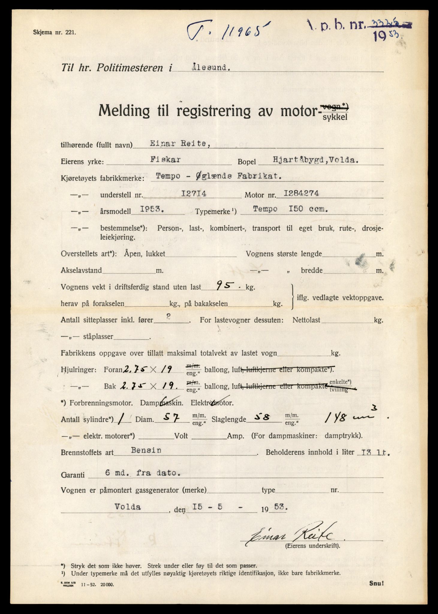 Møre og Romsdal vegkontor - Ålesund trafikkstasjon, AV/SAT-A-4099/F/Fe/L0031: Registreringskort for kjøretøy T 11800 - T 11996, 1927-1998, p. 2799