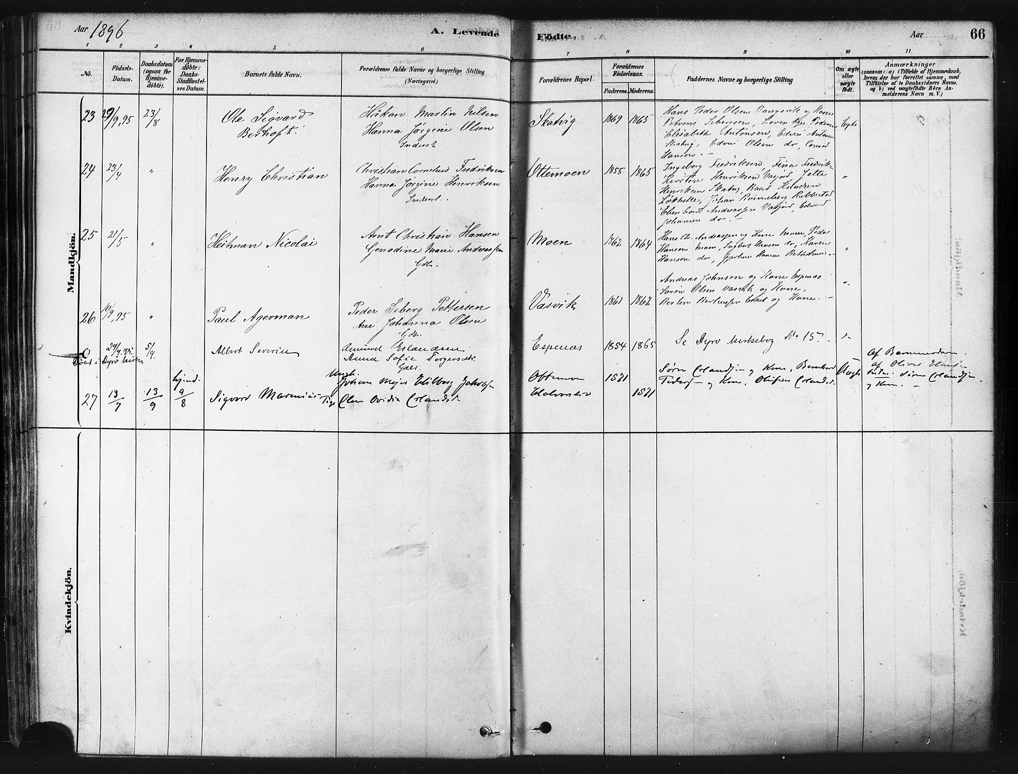 Tranøy sokneprestkontor, AV/SATØ-S-1313/I/Ia/Iaa/L0009kirke: Parish register (official) no. 9, 1878-1904, p. 66